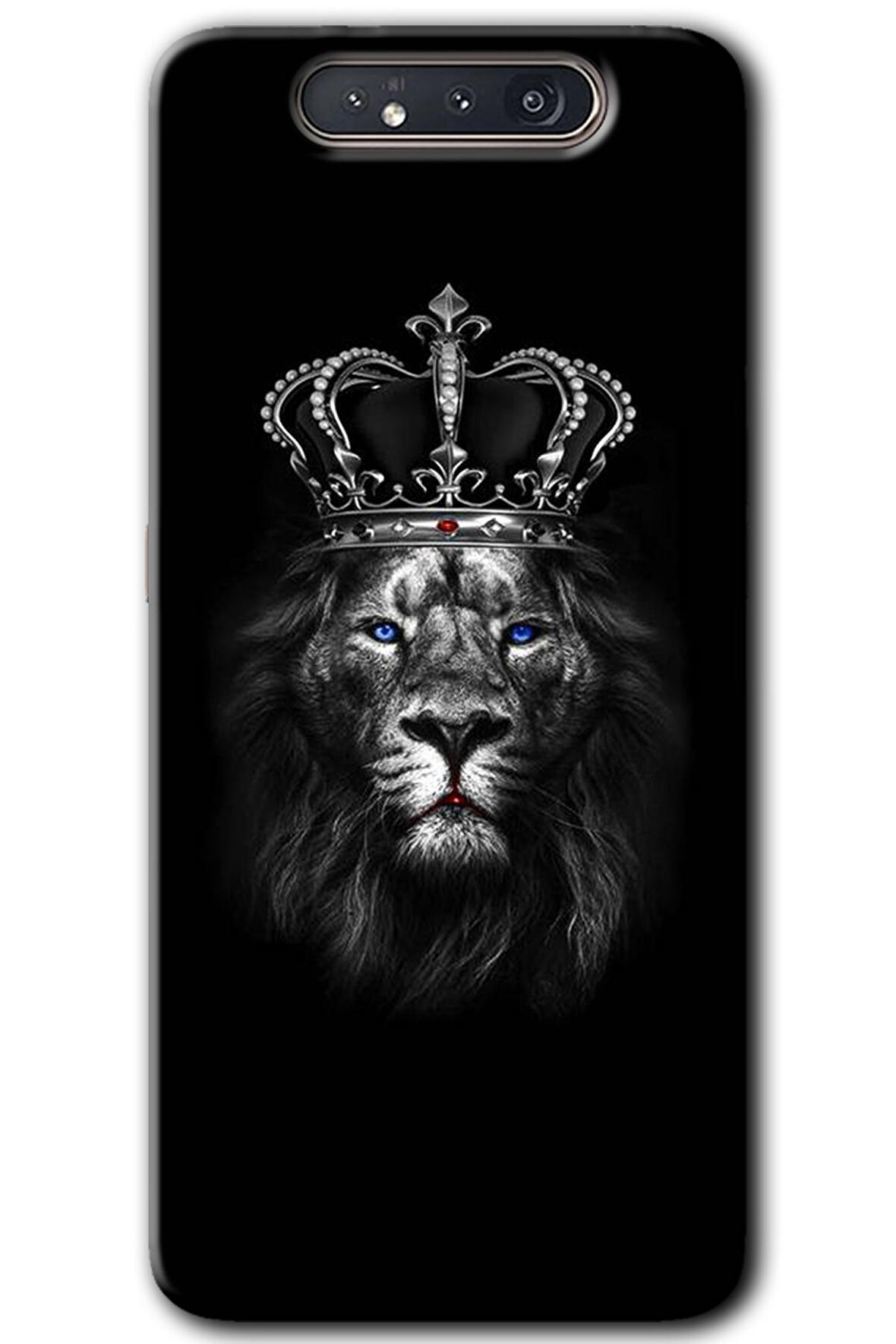 Galaxy A80 Kılıf HD Desen Baskılı Arka Kapak - King Lion 