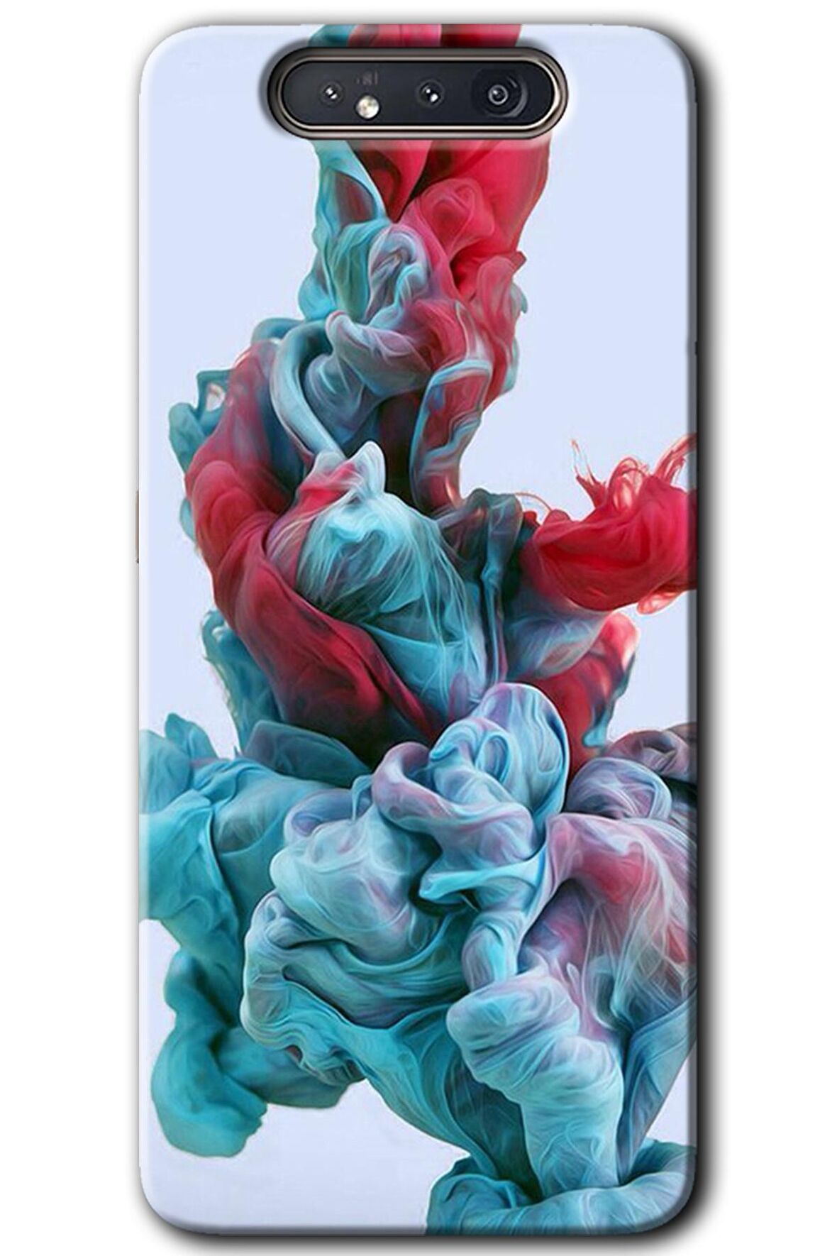 Galaxy A80 Kılıf HD Desen Baskılı Arka Kapak - Renkli Karışım 