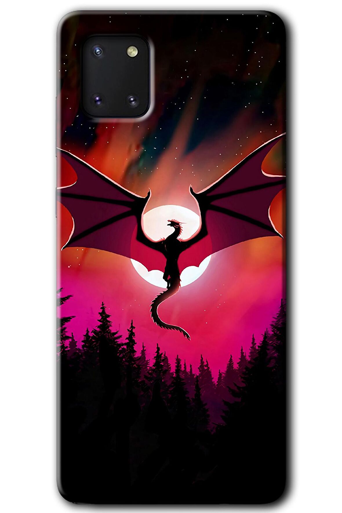 Galaxy A81 Kılıf HD Desen Baskılı Arka Kapak - Dragon Night 
