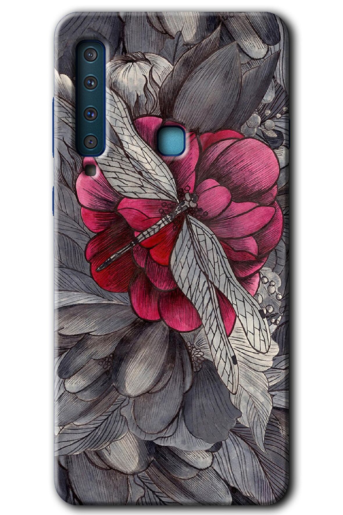 Galaxy A9 2018 Kılıf HD Desen Baskılı Arka Kapak - kelebek Ömrü 
