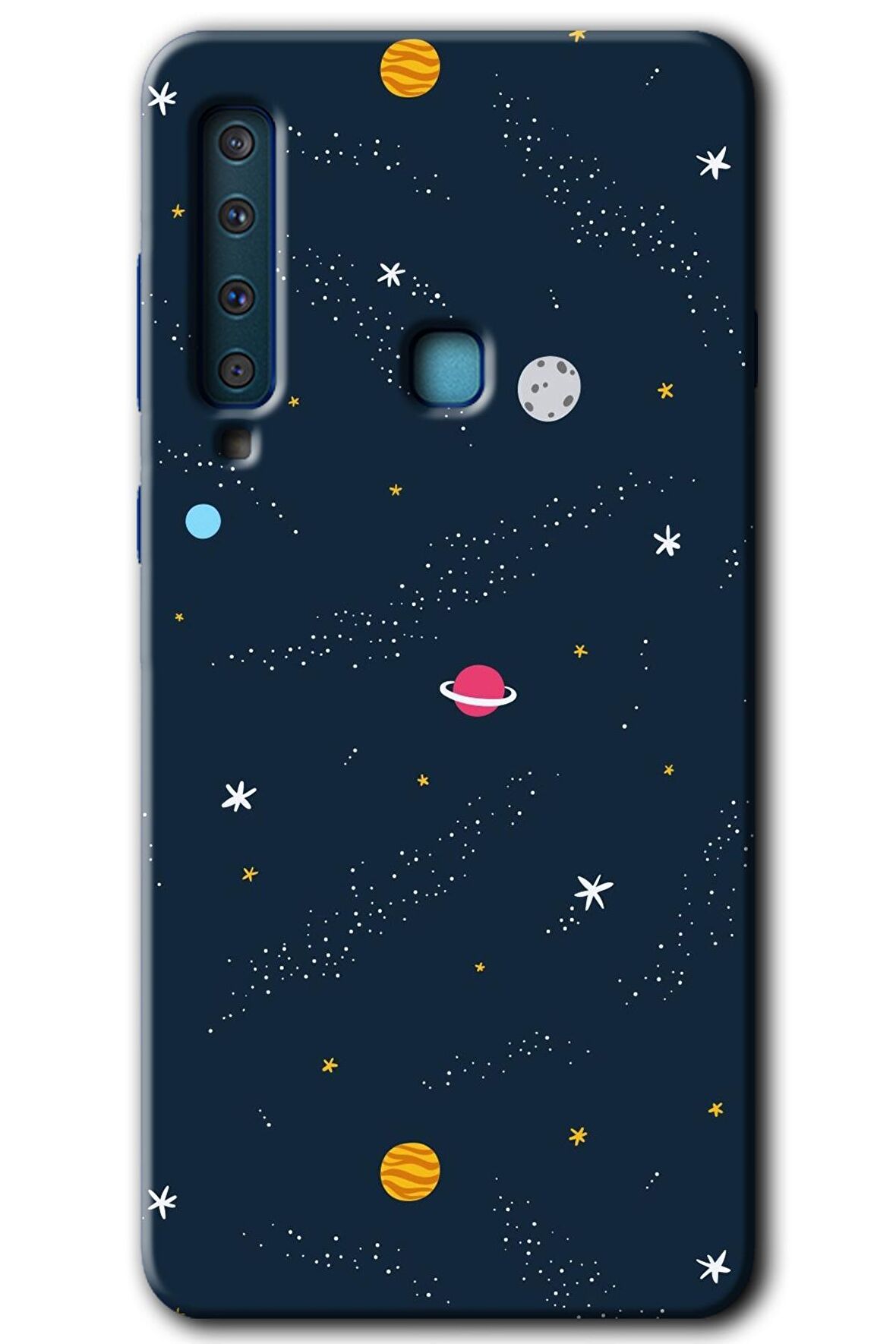 Galaxy A9 2018 Kılıf HD Desen Baskılı Arka Kapak - Çizim Gezegen 