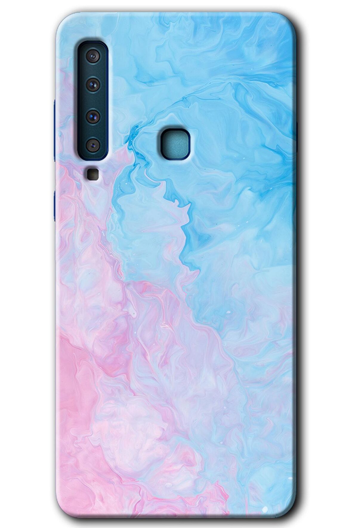 Galaxy A9 2018 Kılıf HD Desen Baskılı Arka Kapak - Blue Art 