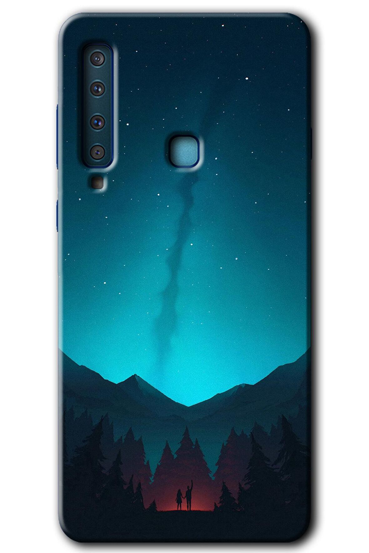Galaxy A9 2018 Kılıf HD Desen Baskılı Arka Kapak - Night Fores Mount 