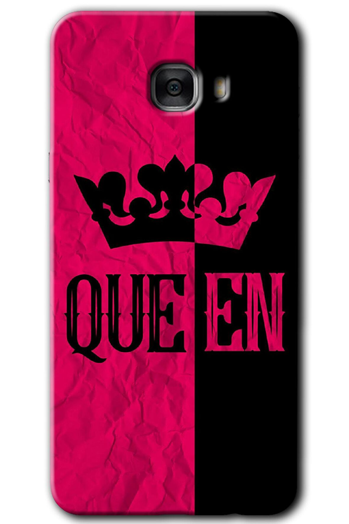 Galaxy C7 Kılıf HD Desen Baskılı Arka Kapak - Queen 