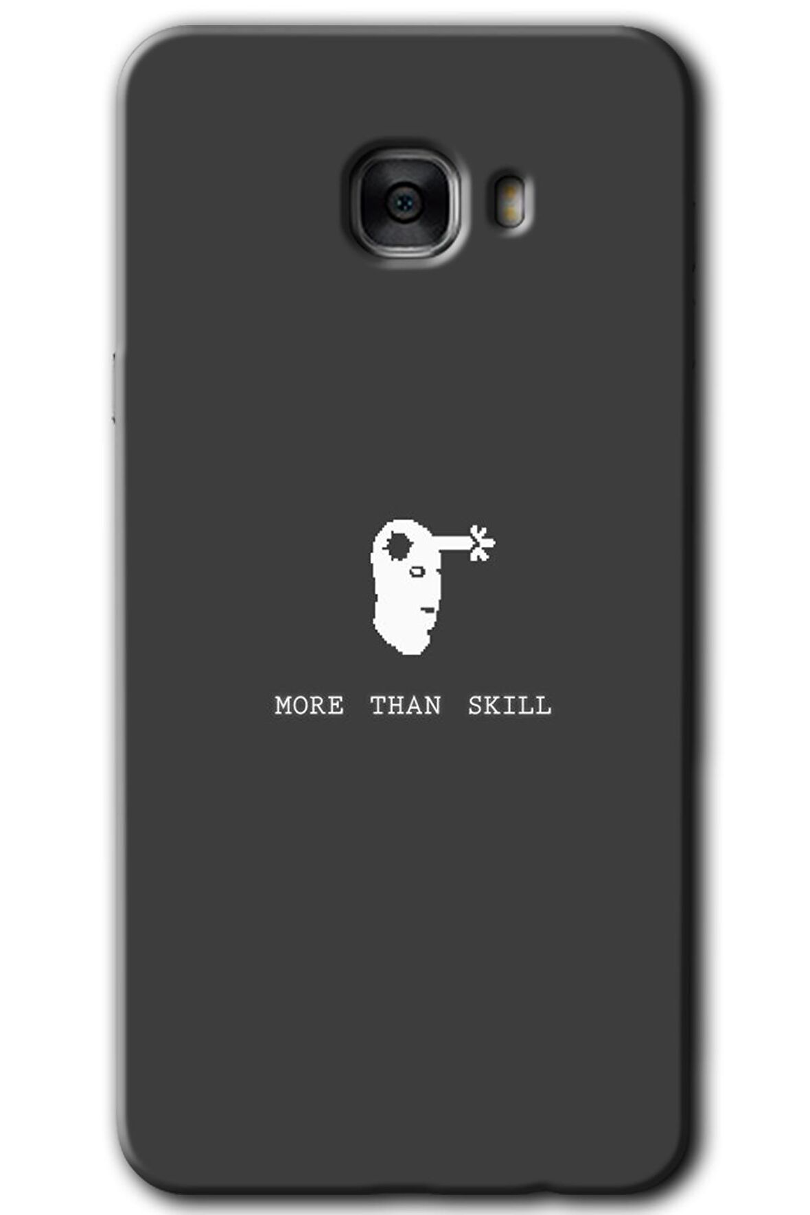 Galaxy C7 Kılıf HD Desen Baskılı Arka Kapak - Headshot 