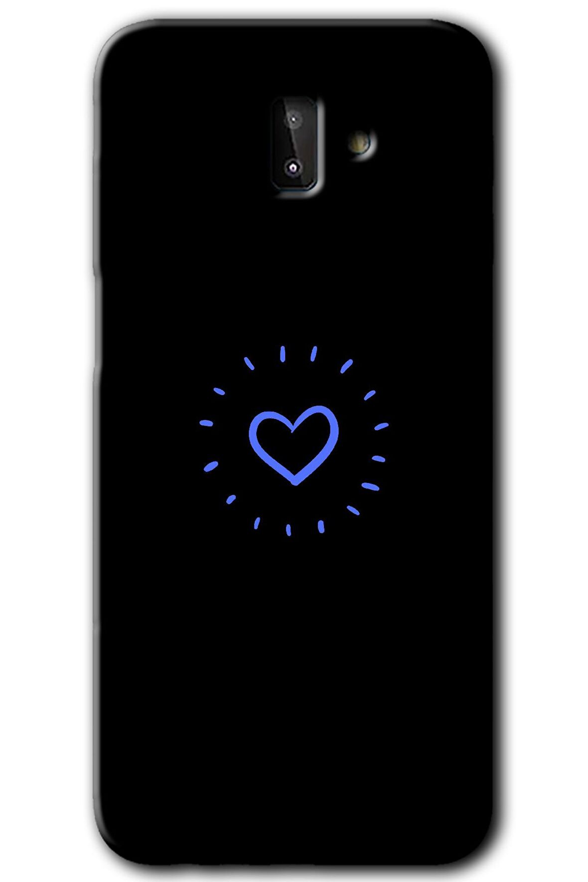 Galaxy J8 Kılıf HD Desen Baskılı Arka Kapak - Heart Strokes 