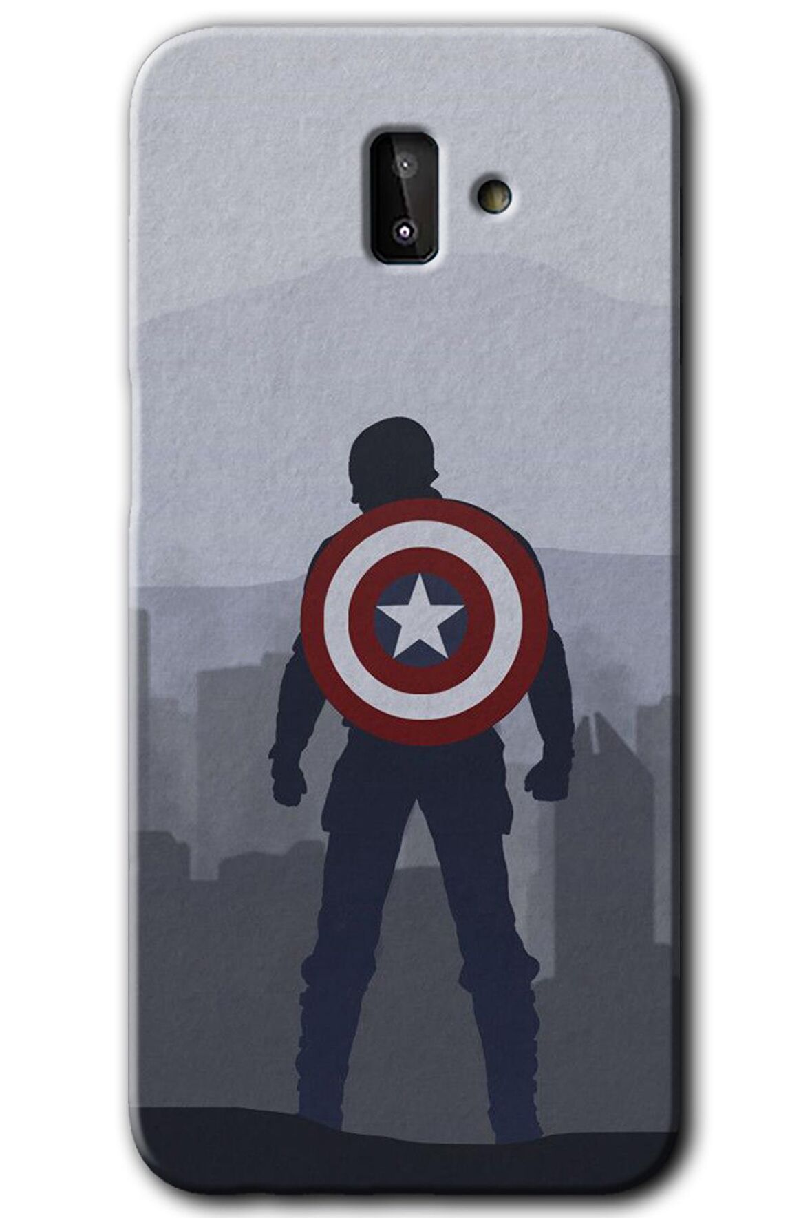 Galaxy J8 Kılıf HD Desen Baskılı Arka Kapak - Captain Avenger 