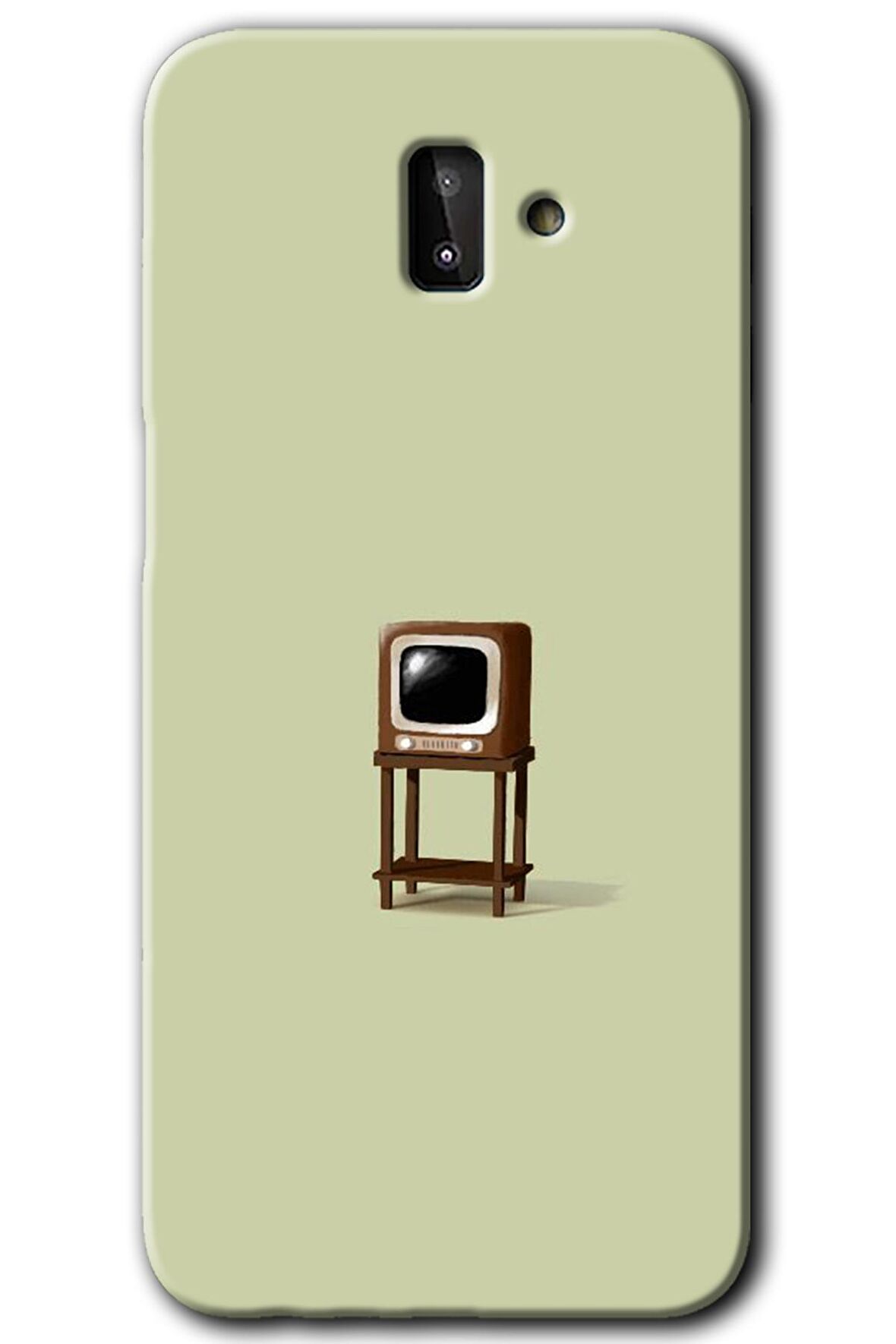Galaxy J8 Kılıf HD Desen Baskılı Arka Kapak - Retro-TV 