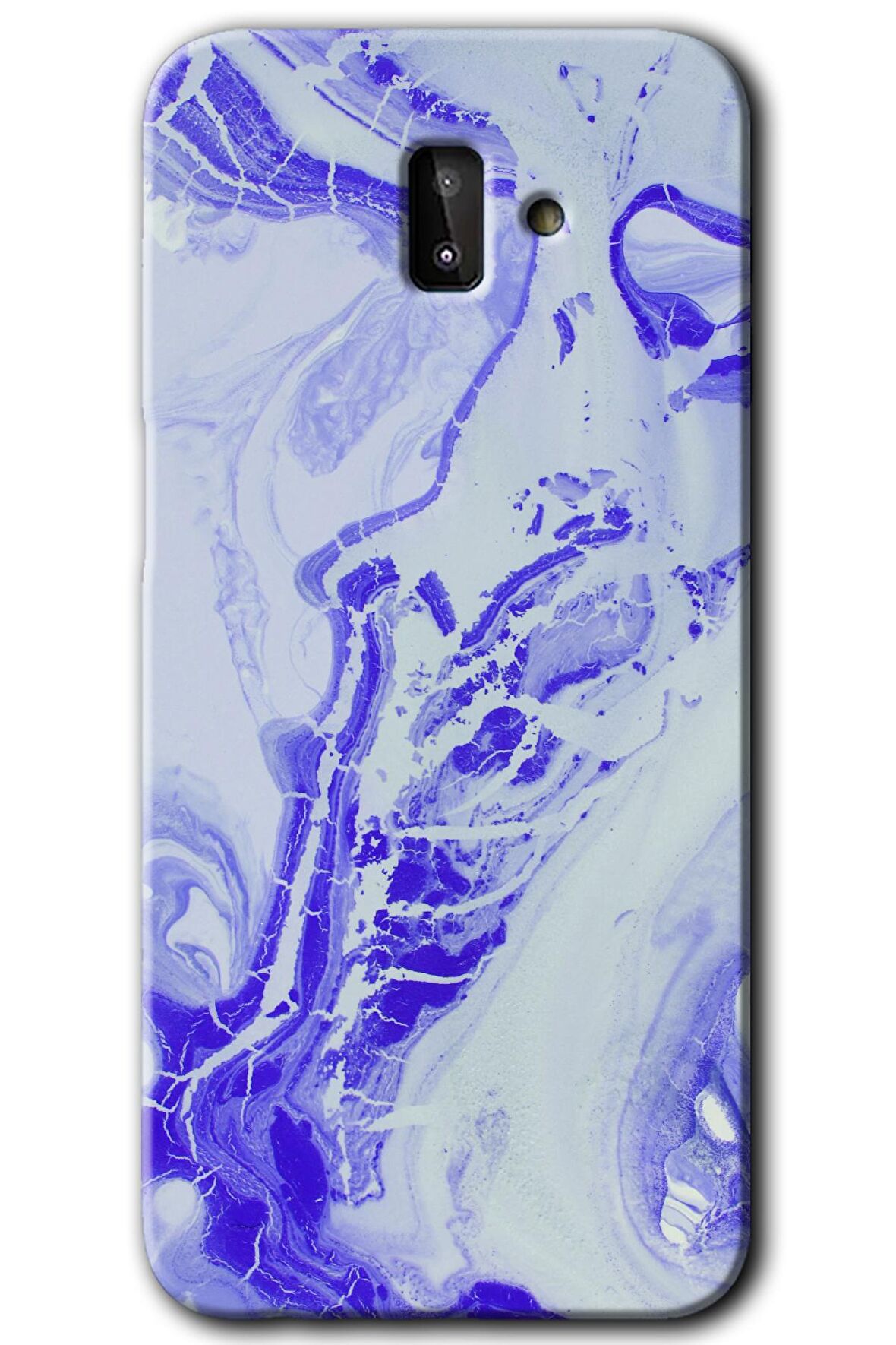 Galaxy J8 Kılıf HD Desen Baskılı Arka Kapak - Cranny Liquid Wall 