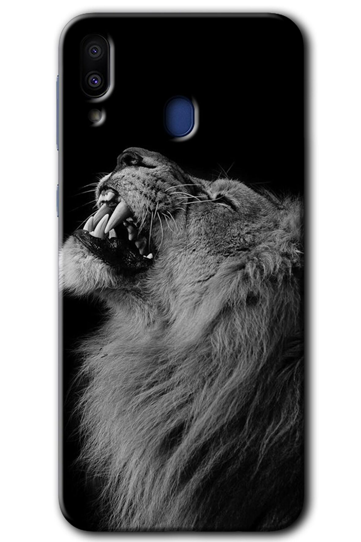 Galaxy M10 Kılıf HD Desen Baskılı Arka Kapak - Lion 