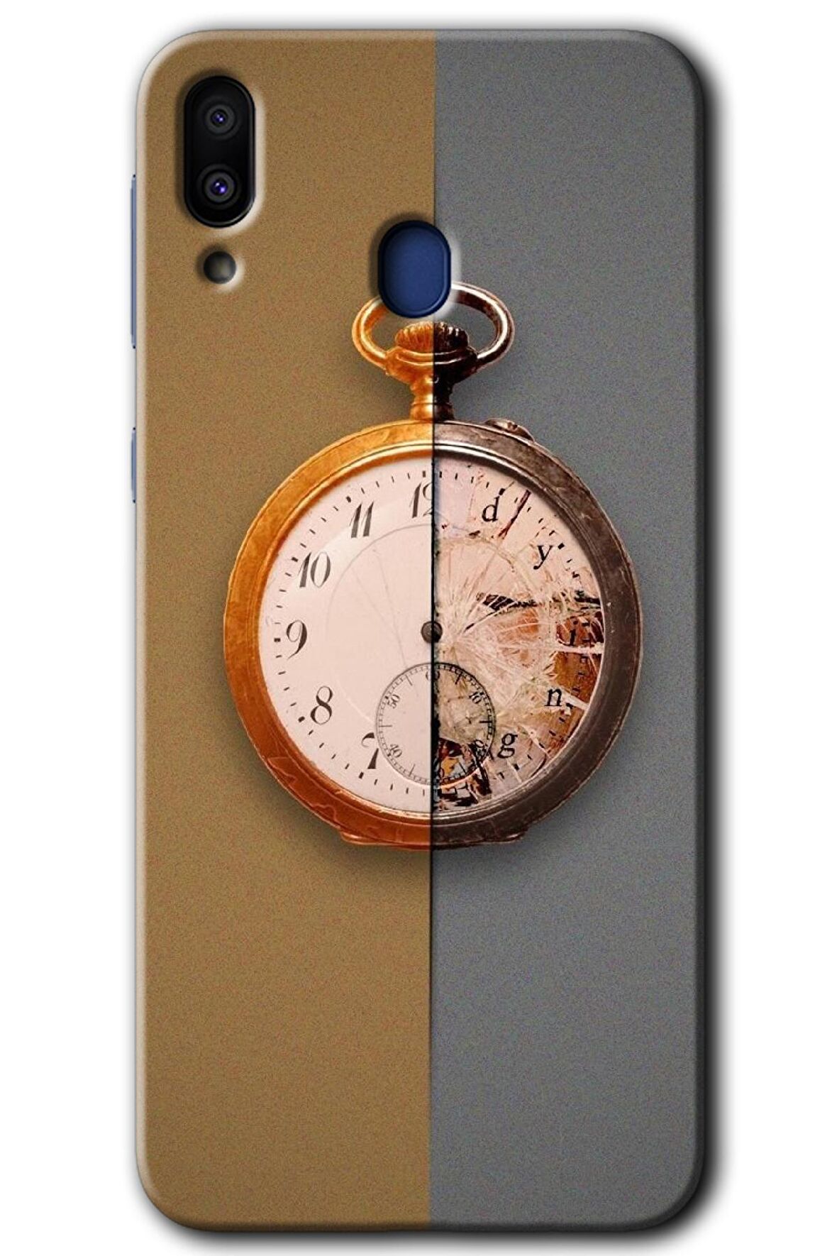 Galaxy M10 Kılıf HD Desen Baskılı Arka Kapak - Clocks Artwork 
