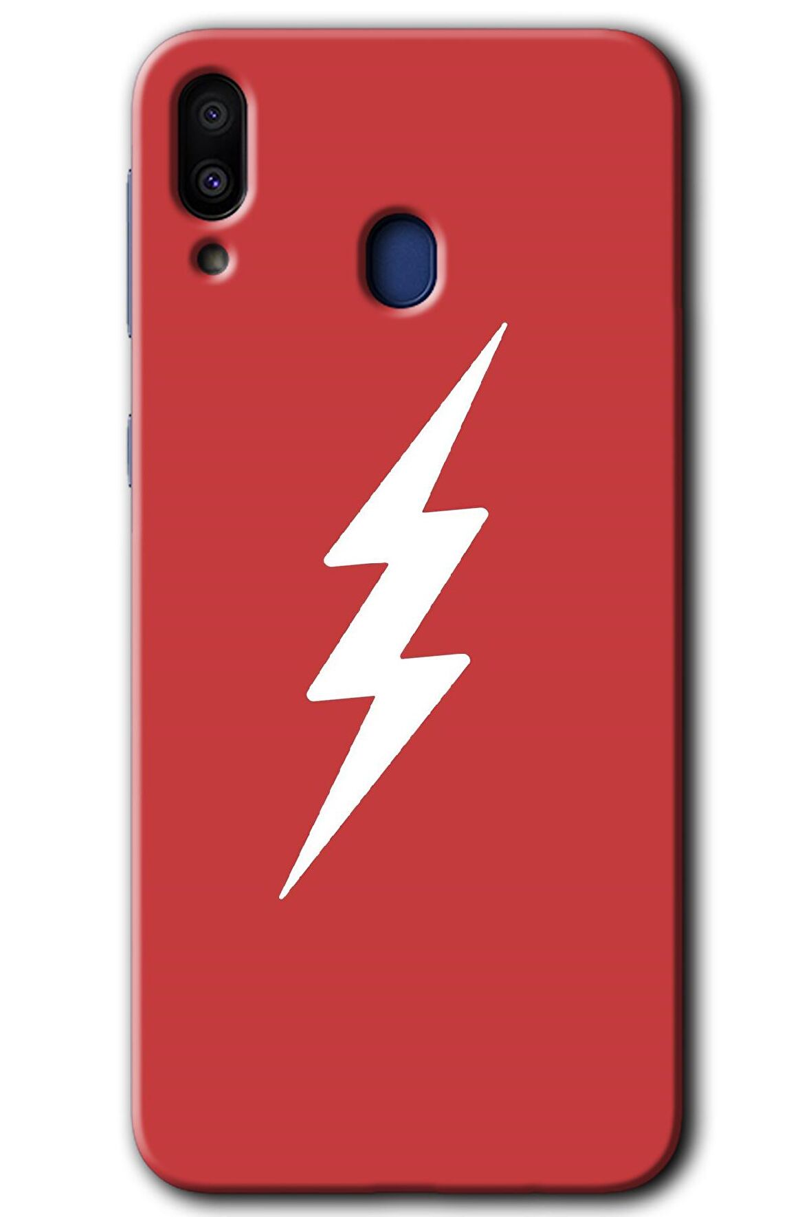 Galaxy M10 Kılıf HD Desen Baskılı Arka Kapak - Flash Logo 