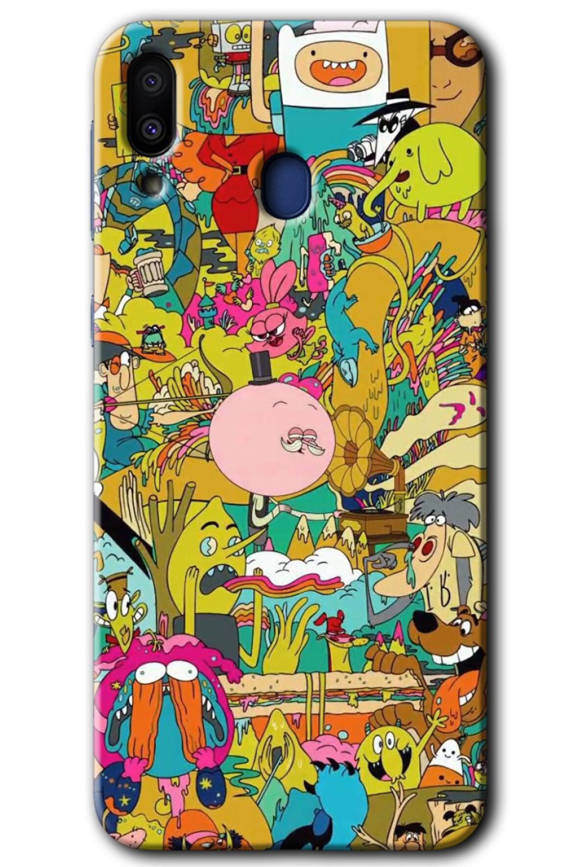 Galaxy M10 Kılıf HD Desen Baskılı Arka Kapak - Süper Çizgi Kahramanlar 2 