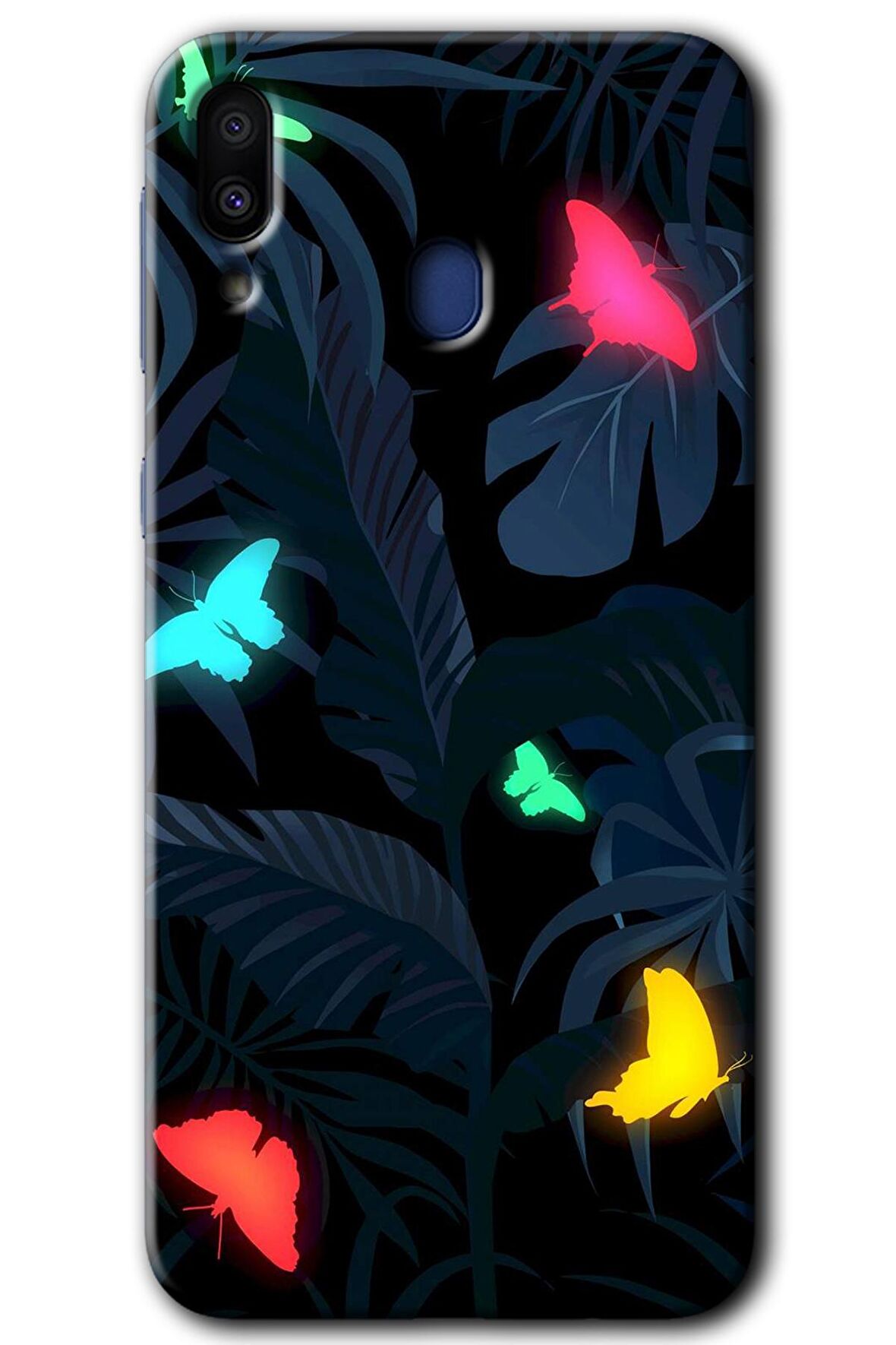 Galaxy M10 Kılıf HD Desen Baskılı Arka Kapak - Lighter Butterfly 