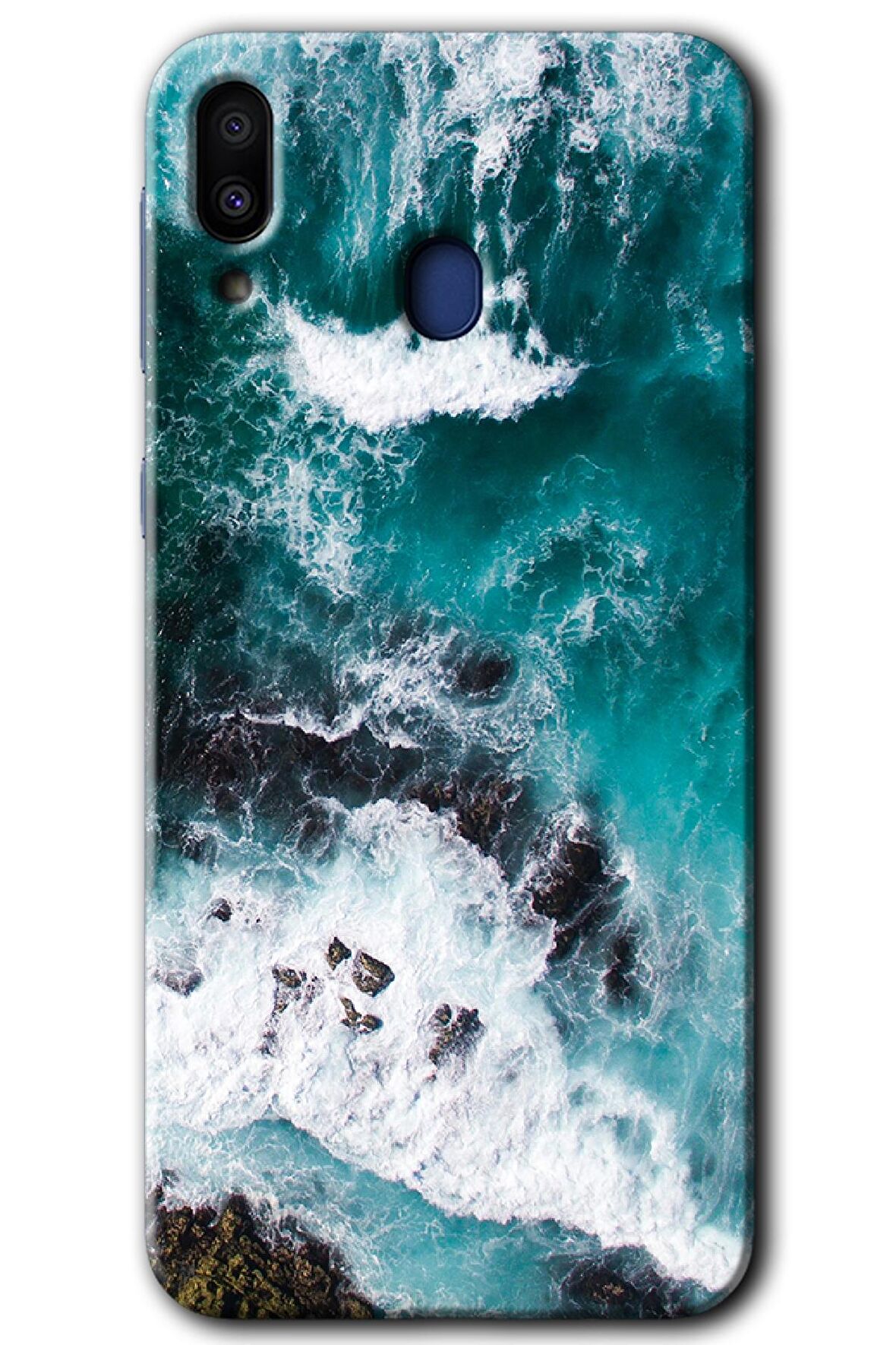 Galaxy M10s Kılıf HD Desen Baskılı Arka Kapak - Deniz Kıyısı 