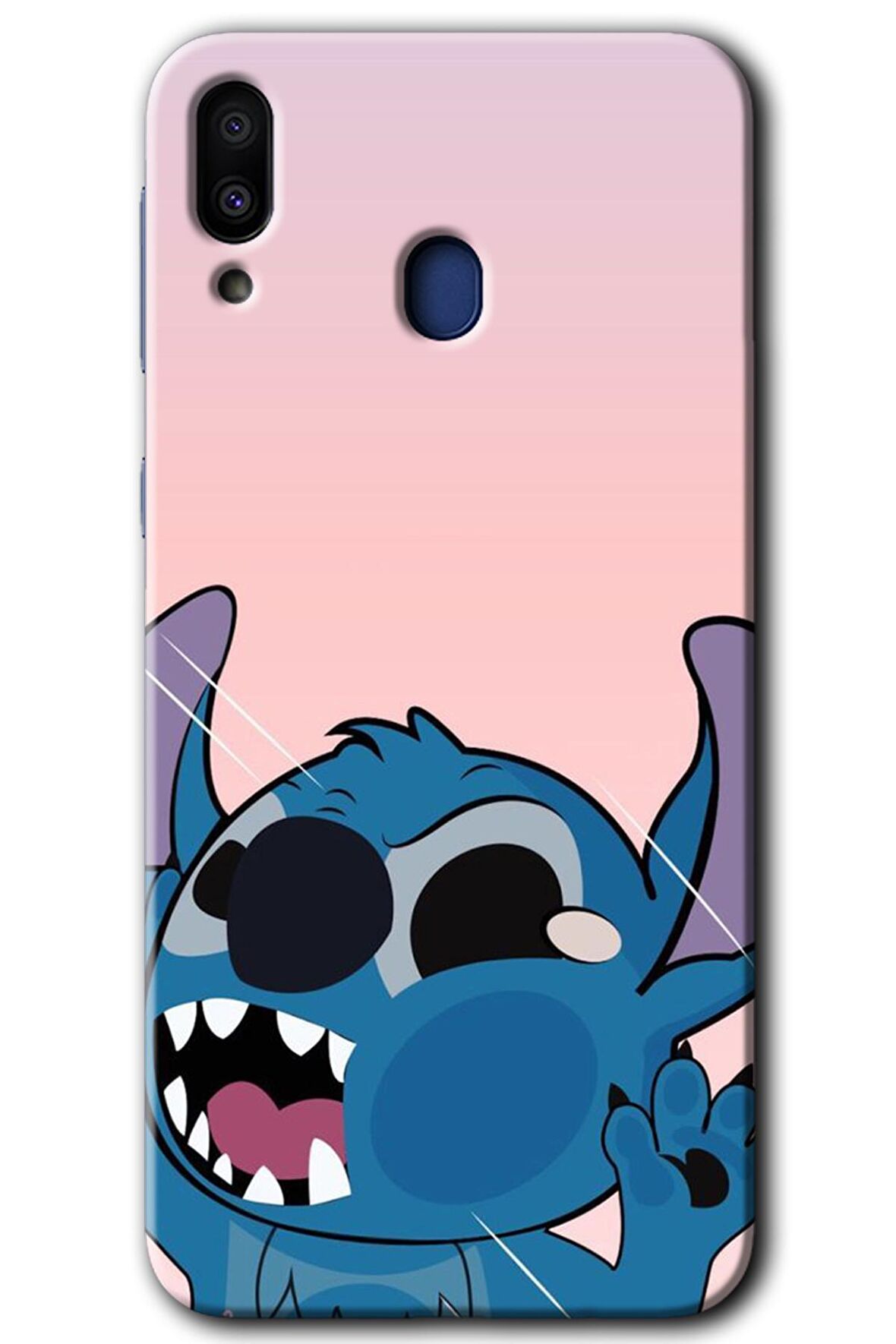 Galaxy M10s Kılıf HD Desen Baskılı Arka Kapak - Stitch 