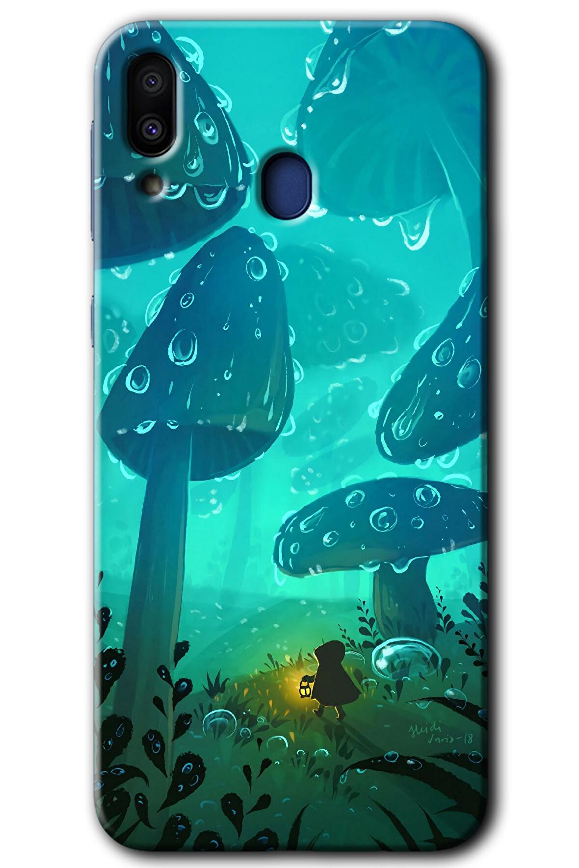 Galaxy M10s Kılıf HD Desen Baskılı Arka Kapak - Silhoutte Dropss 