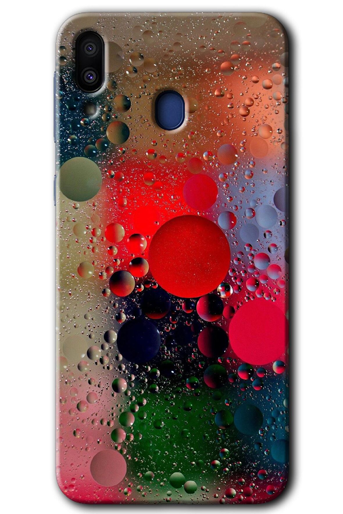 Galaxy M20 Kılıf HD Desen Baskılı Arka Kapak - Wet Bubbles 