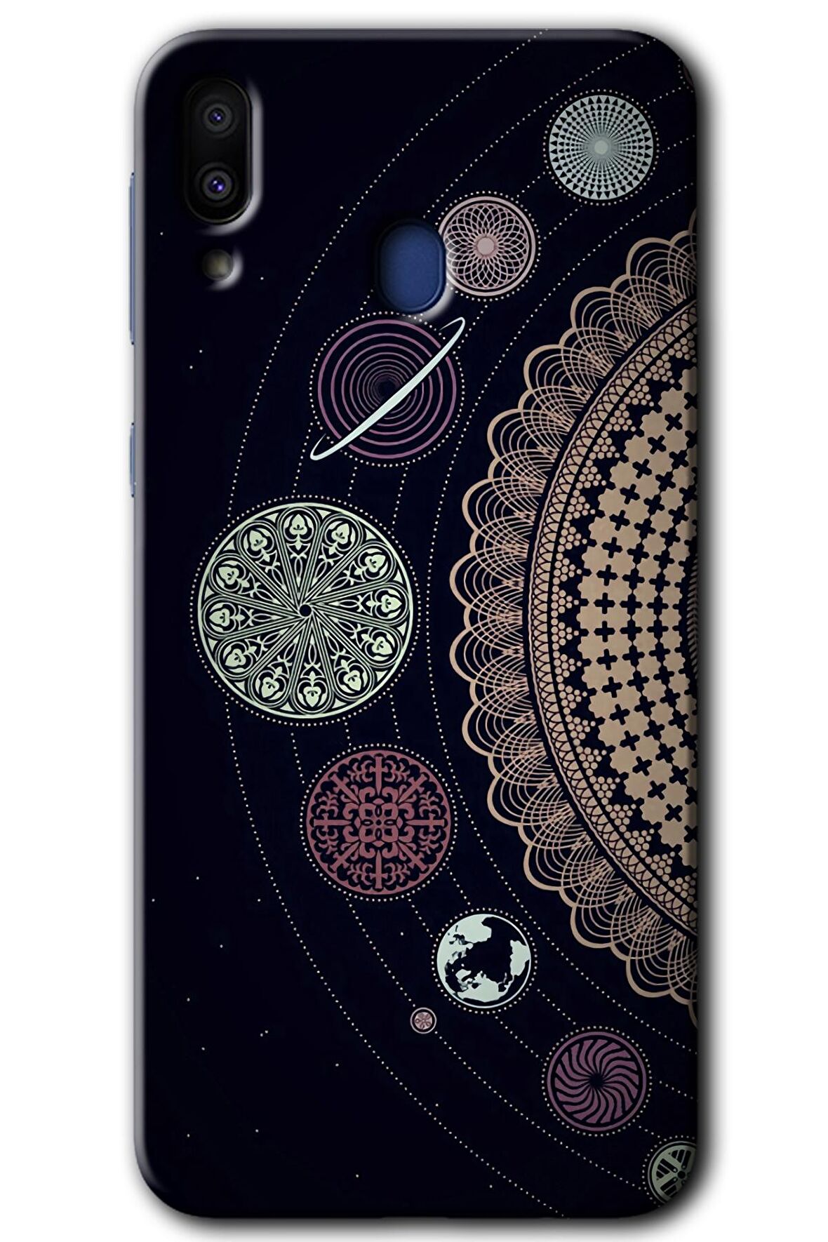 Galaxy M20 Kılıf HD Desen Baskılı Arka Kapak - Gezegen Döngüsü 