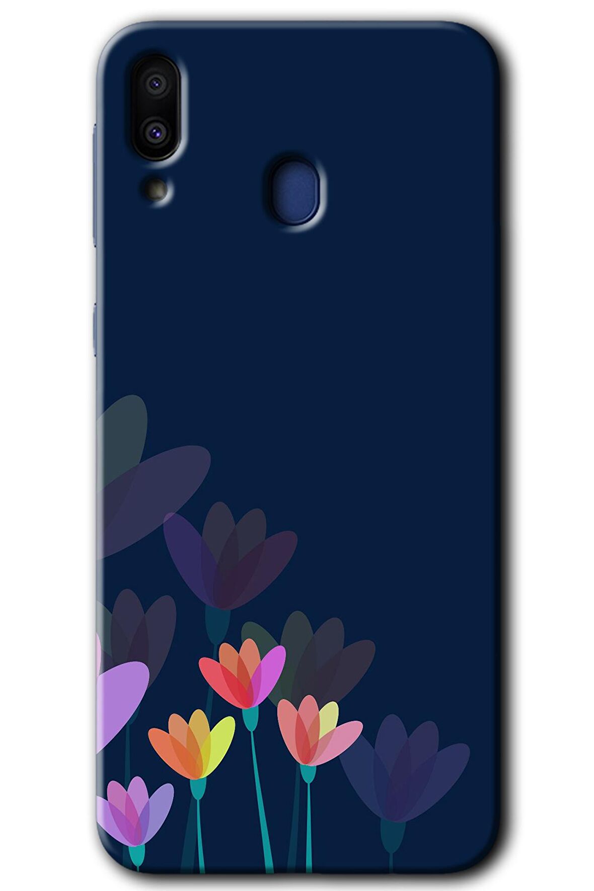 Galaxy M20 Kılıf HD Desen Baskılı Arka Kapak - Çizim Çiçekleri 