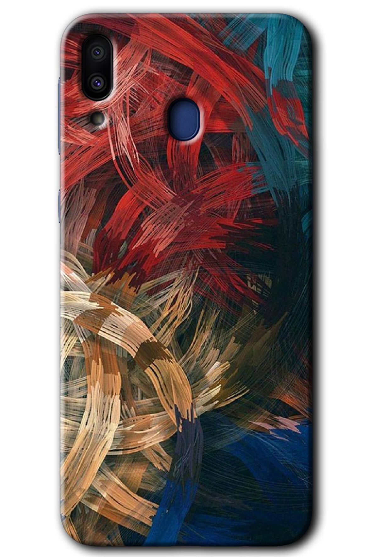 Galaxy M20 Kılıf HD Desen Baskılı Arka Kapak - Karma Boyalar 
