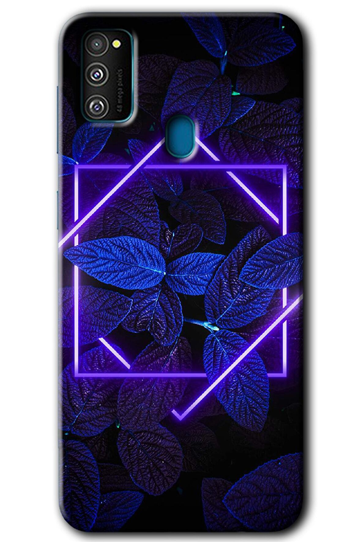 Galaxy M21 Kılıf HD Desen Baskılı Arka Kapak - Mekanik Yaprak 5 