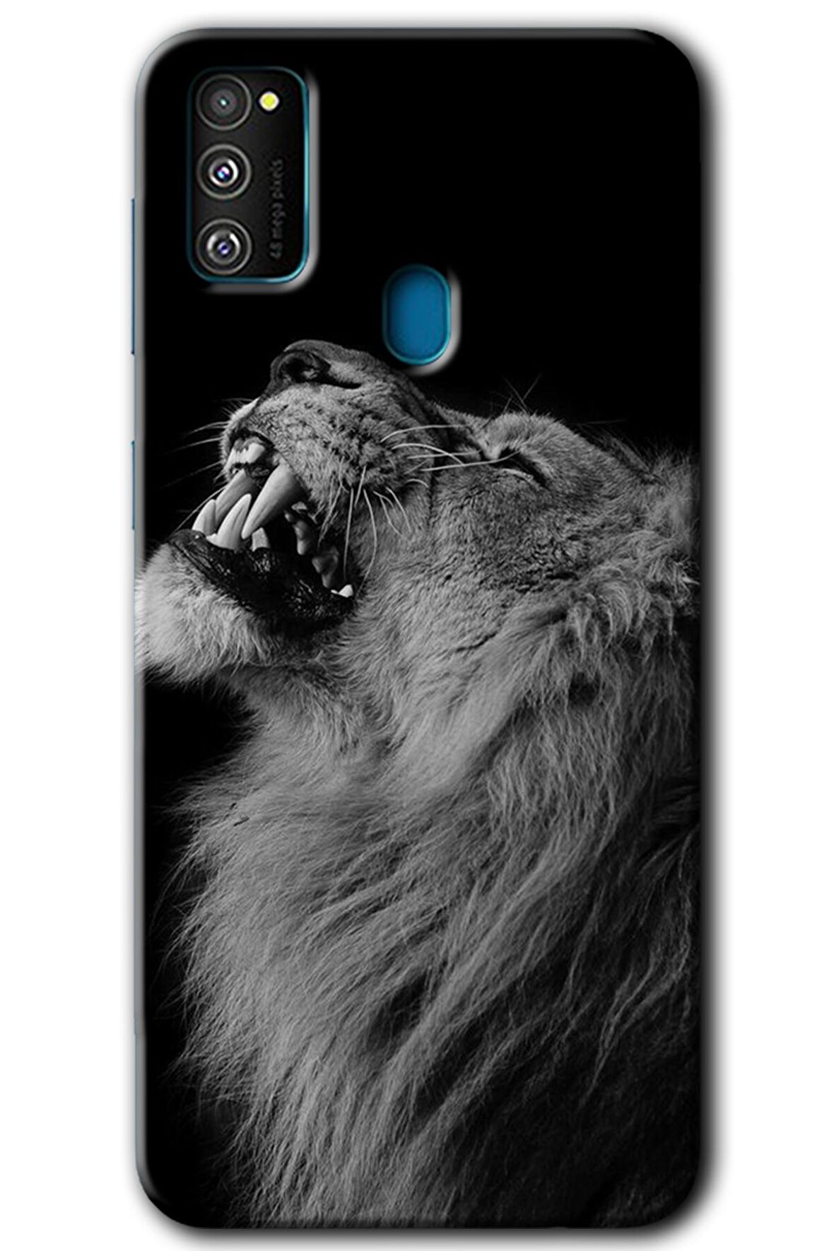 Galaxy M21 Kılıf HD Desen Baskılı Arka Kapak - Lion 