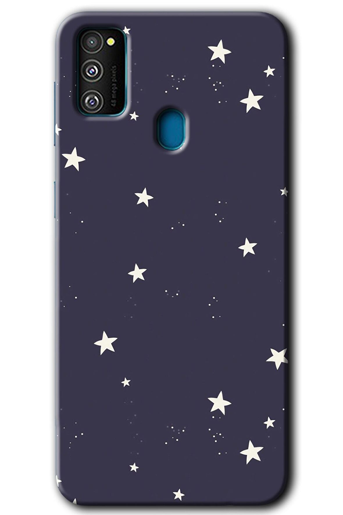 Galaxy M21 Kılıf HD Desen Baskılı Arka Kapak - Gökyüzü Yıldız 