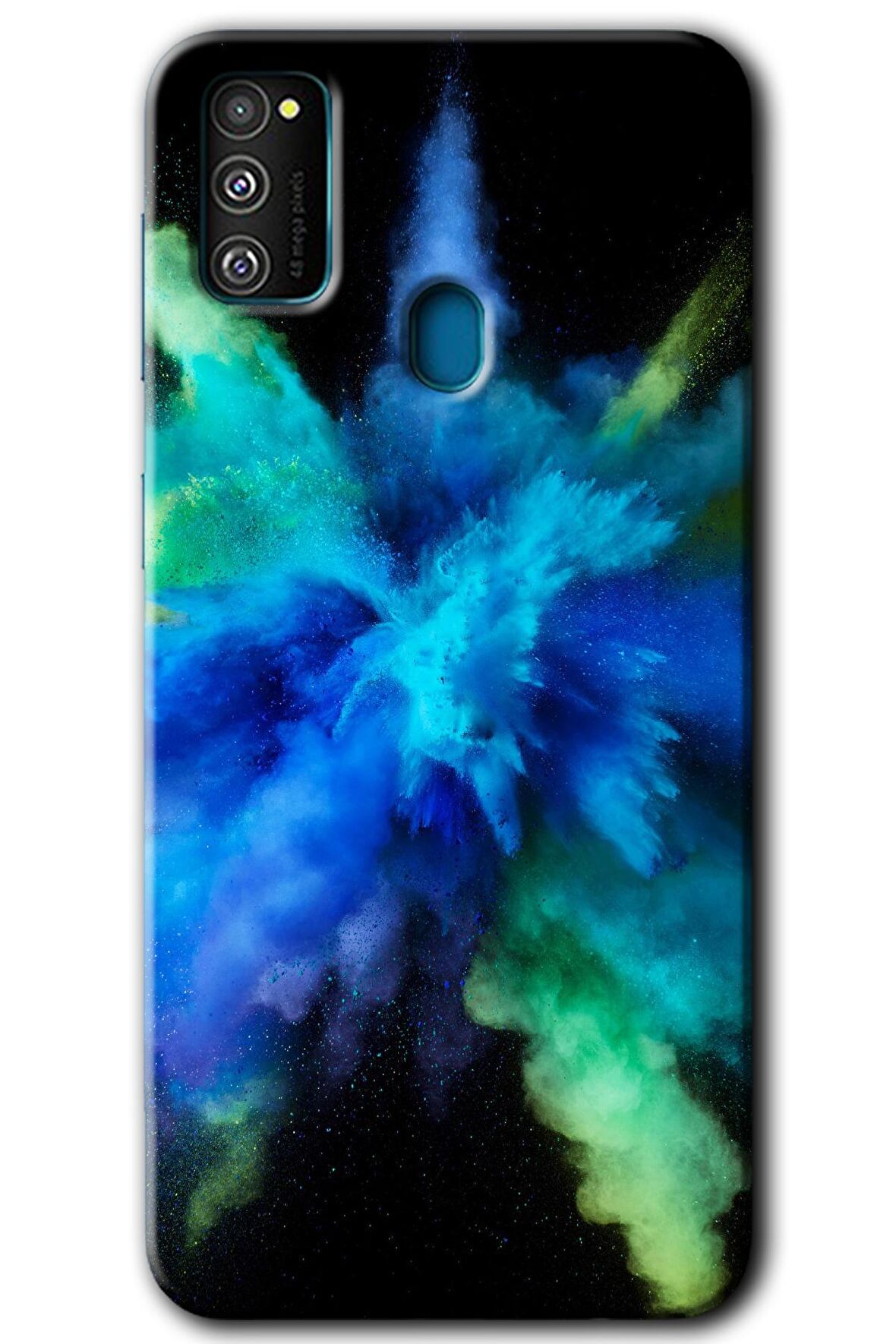 Galaxy M21 Kılıf HD Desen Baskılı Arka Kapak - Karışım 1 