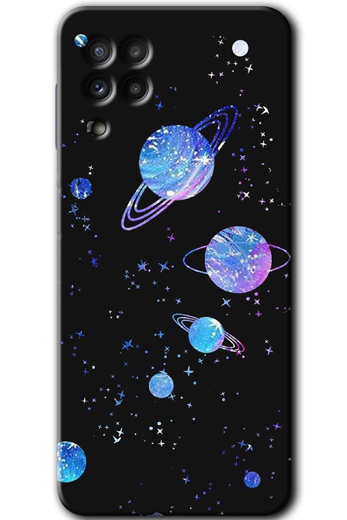 Galaxy M22 Kılıf HD Desen Baskılı Arka Kapak - Samanyolu Galaksi 