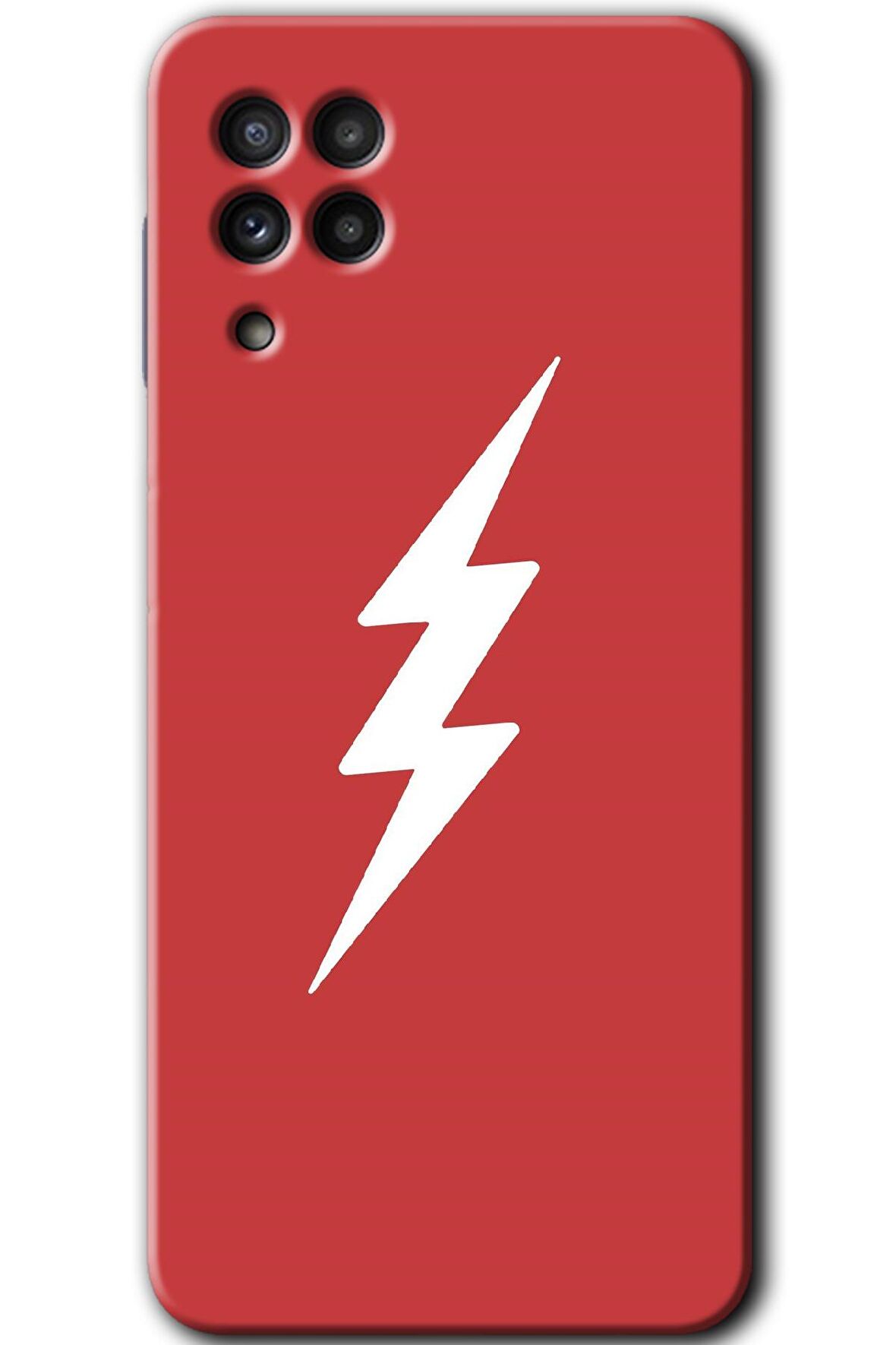 Galaxy M22 Kılıf HD Desen Baskılı Arka Kapak - Flash Logo 