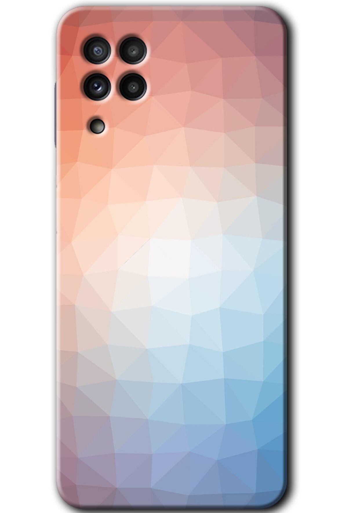 Galaxy M22 Kılıf HD Desen Baskılı Arka Kapak - Polygon Graident 3 