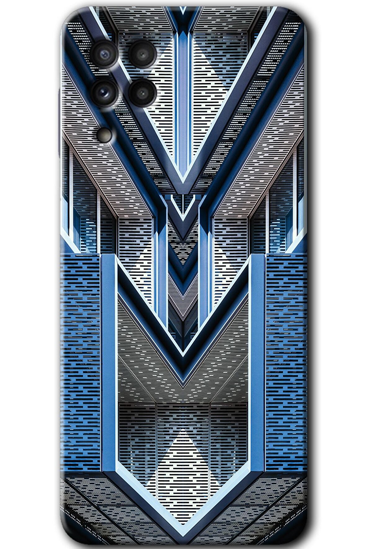 Galaxy M22 Kılıf HD Desen Baskılı Arka Kapak - Retro Building 