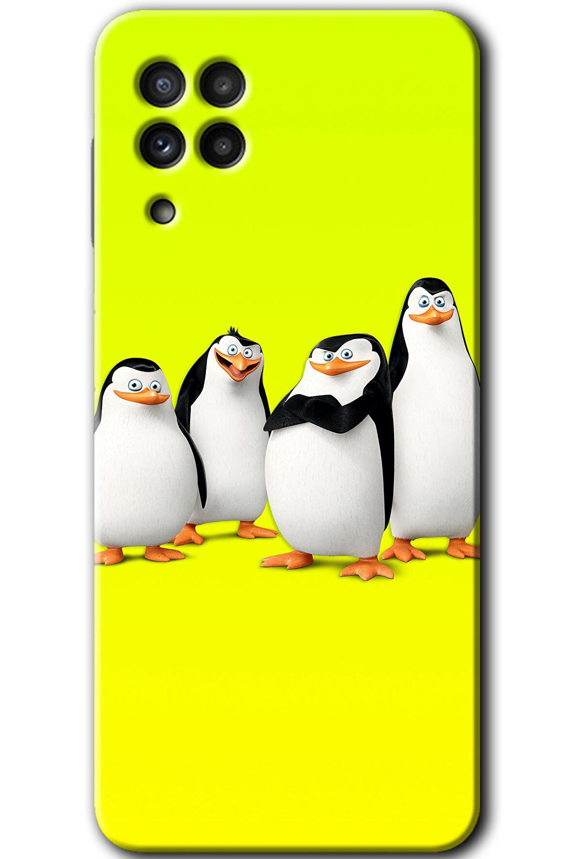 Galaxy M22 Kılıf HD Desen Baskılı Arka Kapak - Penguenler 