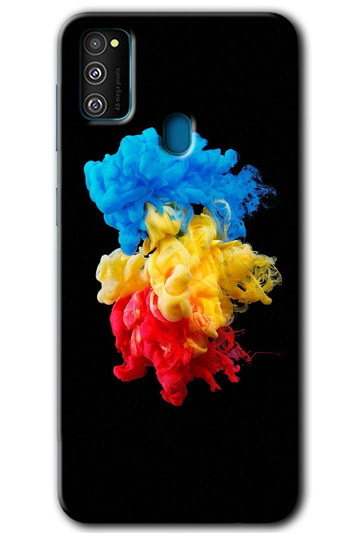 Galaxy M30s Kılıf HD Desen Baskılı Arka Kapak - Black 1 