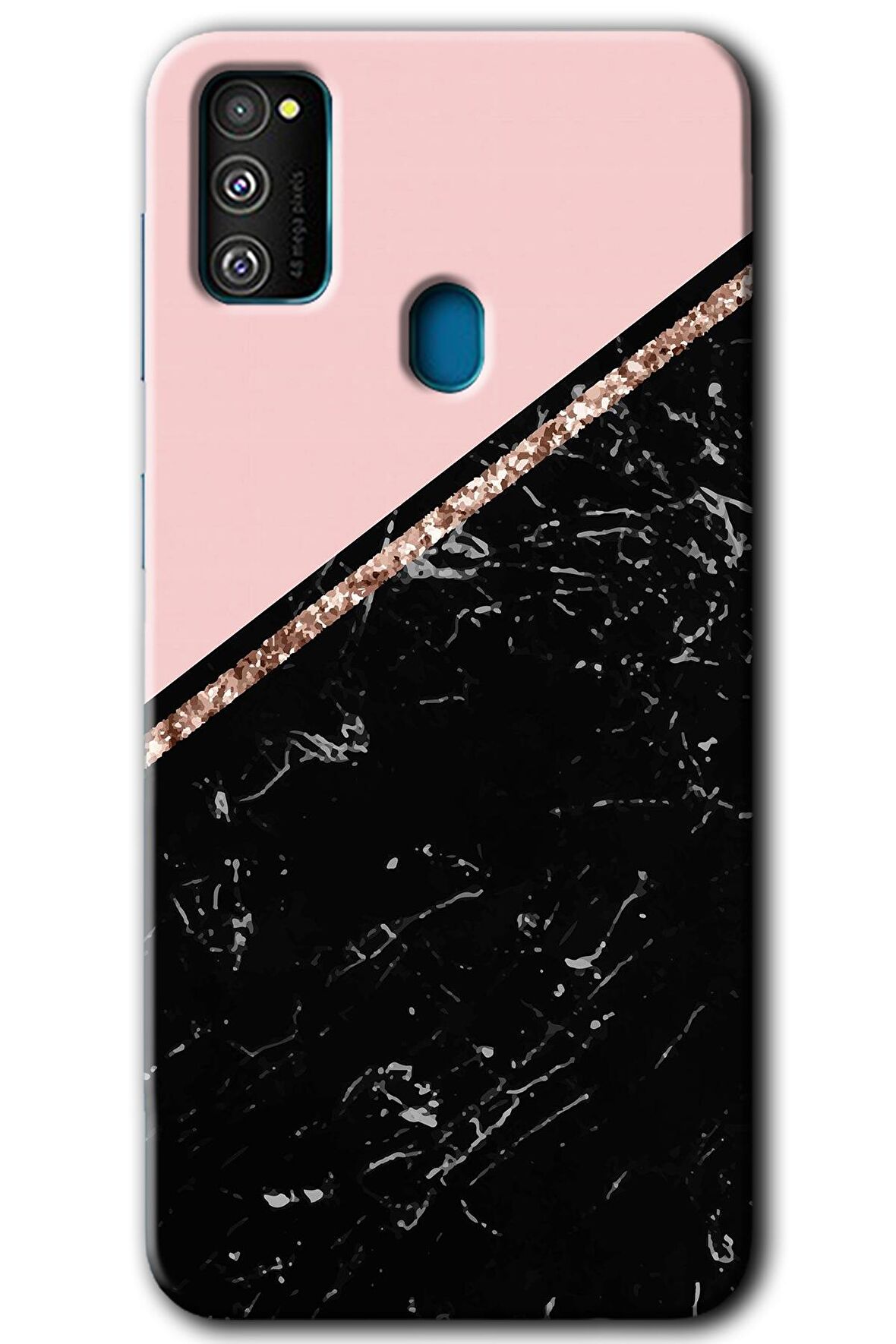 Galaxy M30s Kılıf HD Desen Baskılı Arka Kapak - Yarım Mermer 