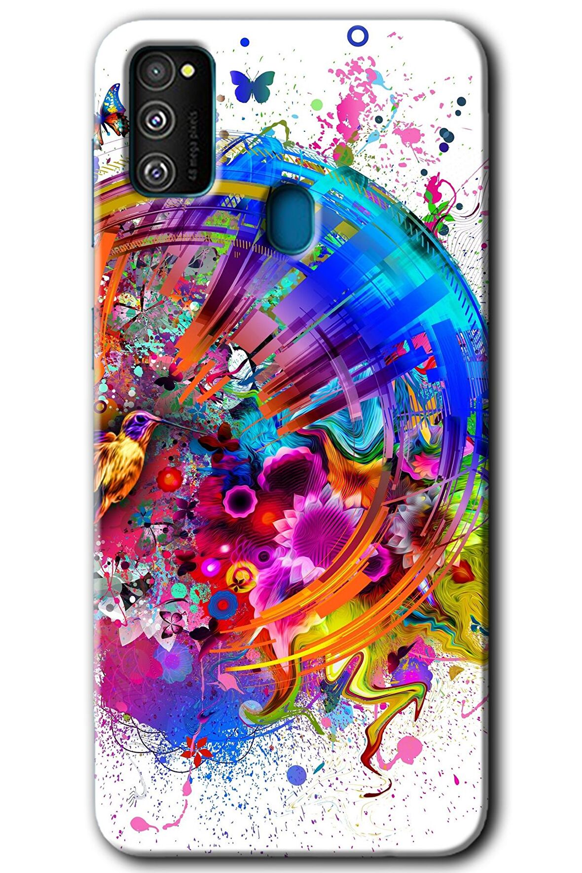 Galaxy M30s Kılıf HD Desen Baskılı Arka Kapak - 4K Clock 
