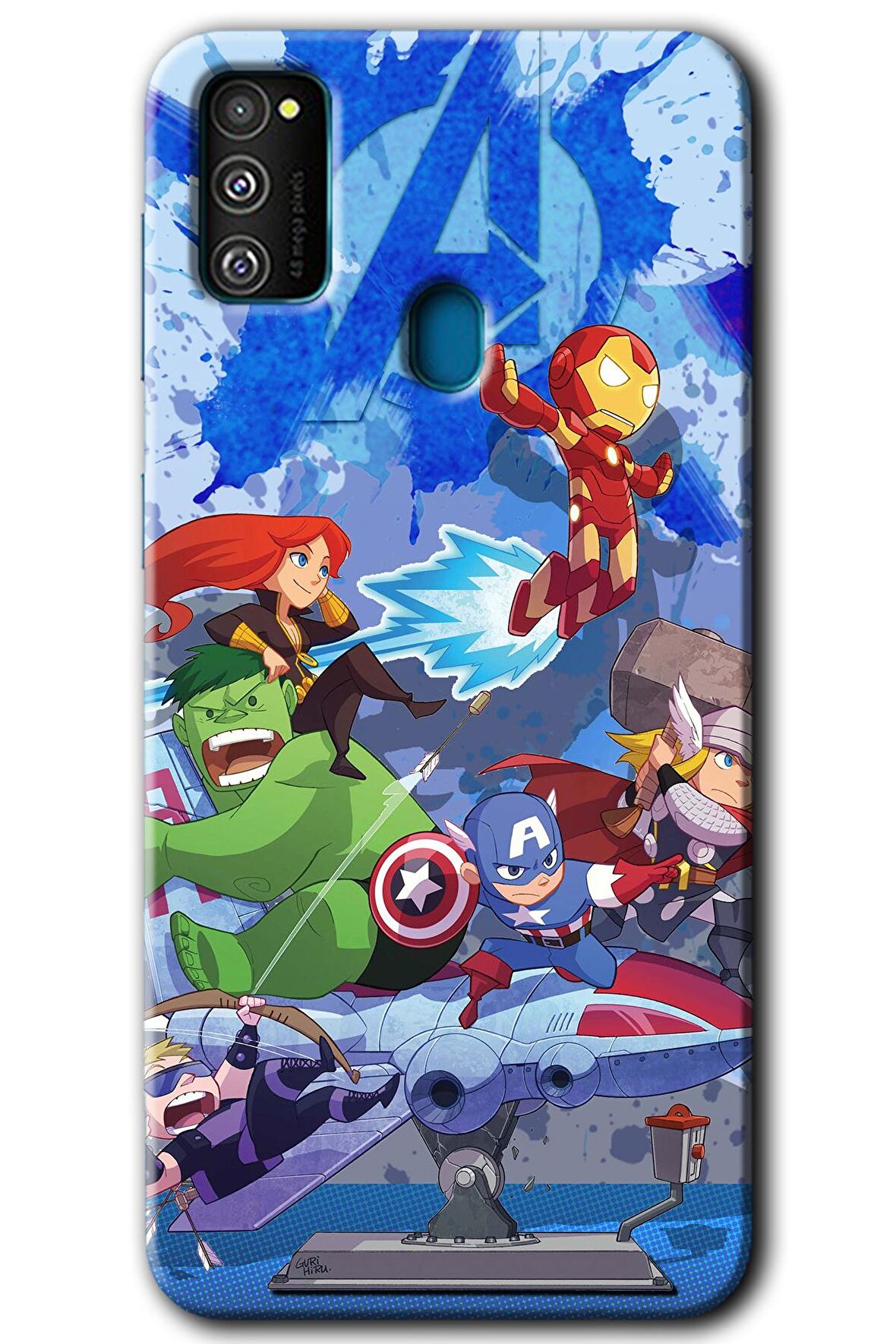 Galaxy M30s Kılıf HD Desen Baskılı Arka Kapak - Avengers Cartoon 