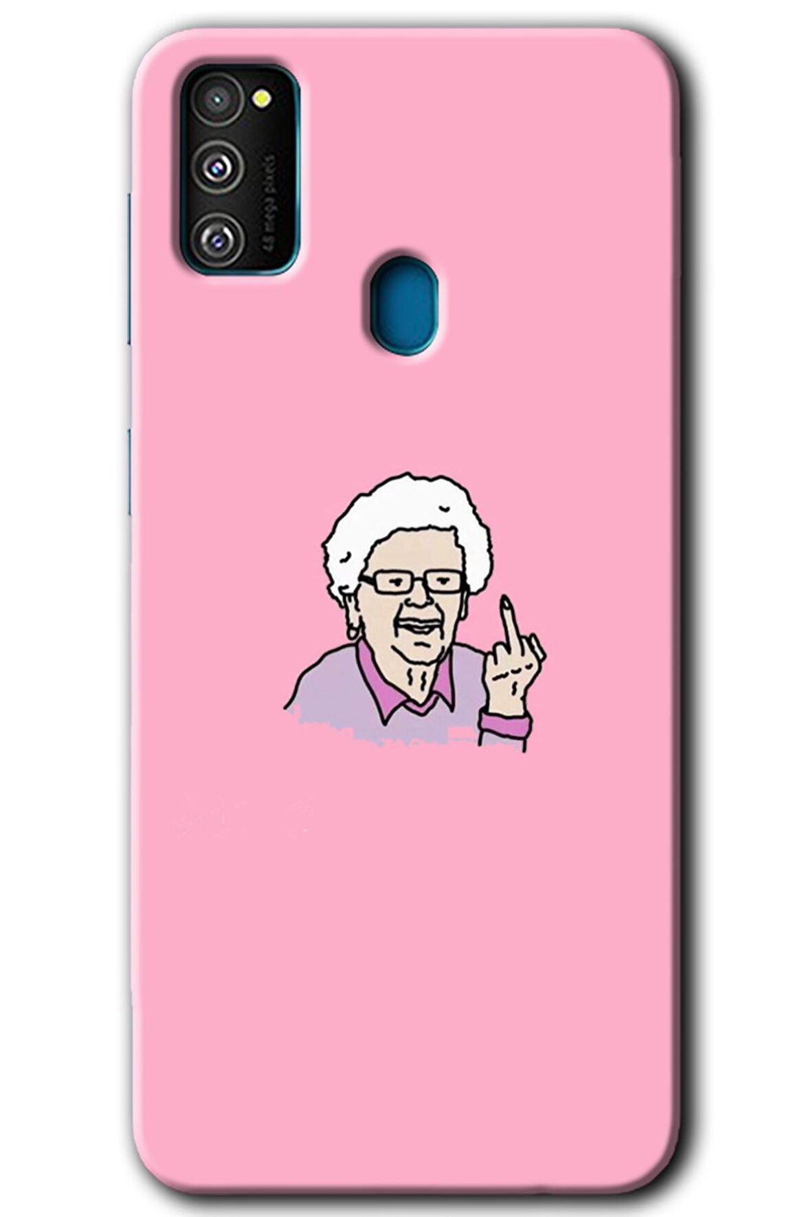 Galaxy M30s Kılıf HD Desen Baskılı Arka Kapak - Bad Grandmother 