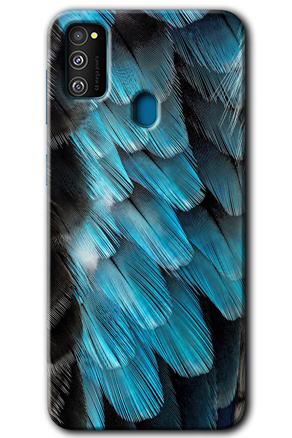 Galaxy M30s Kılıf HD Desen Baskılı Arka Kapak - 9D Tüyler 