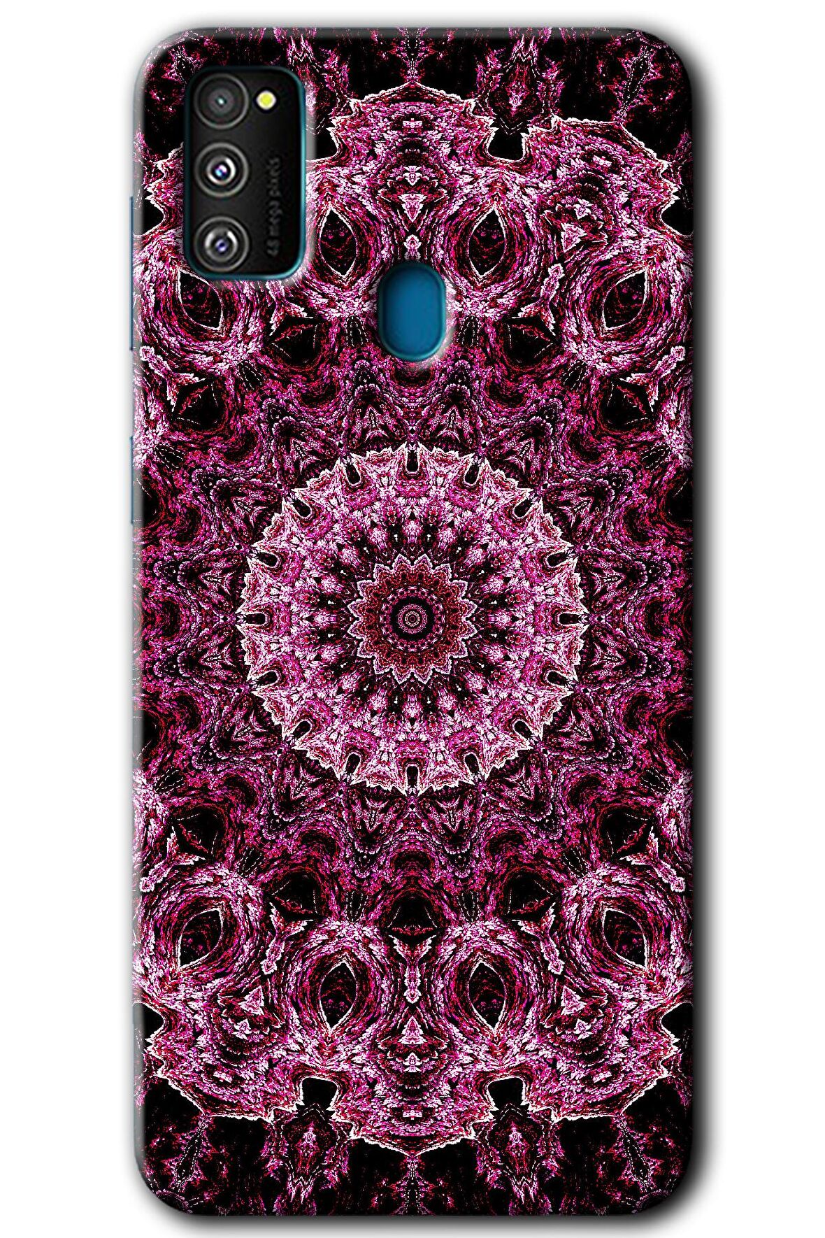 Galaxy M30s Kılıf HD Desen Baskılı Arka Kapak - Mandala Patterns Kaleidoscope 