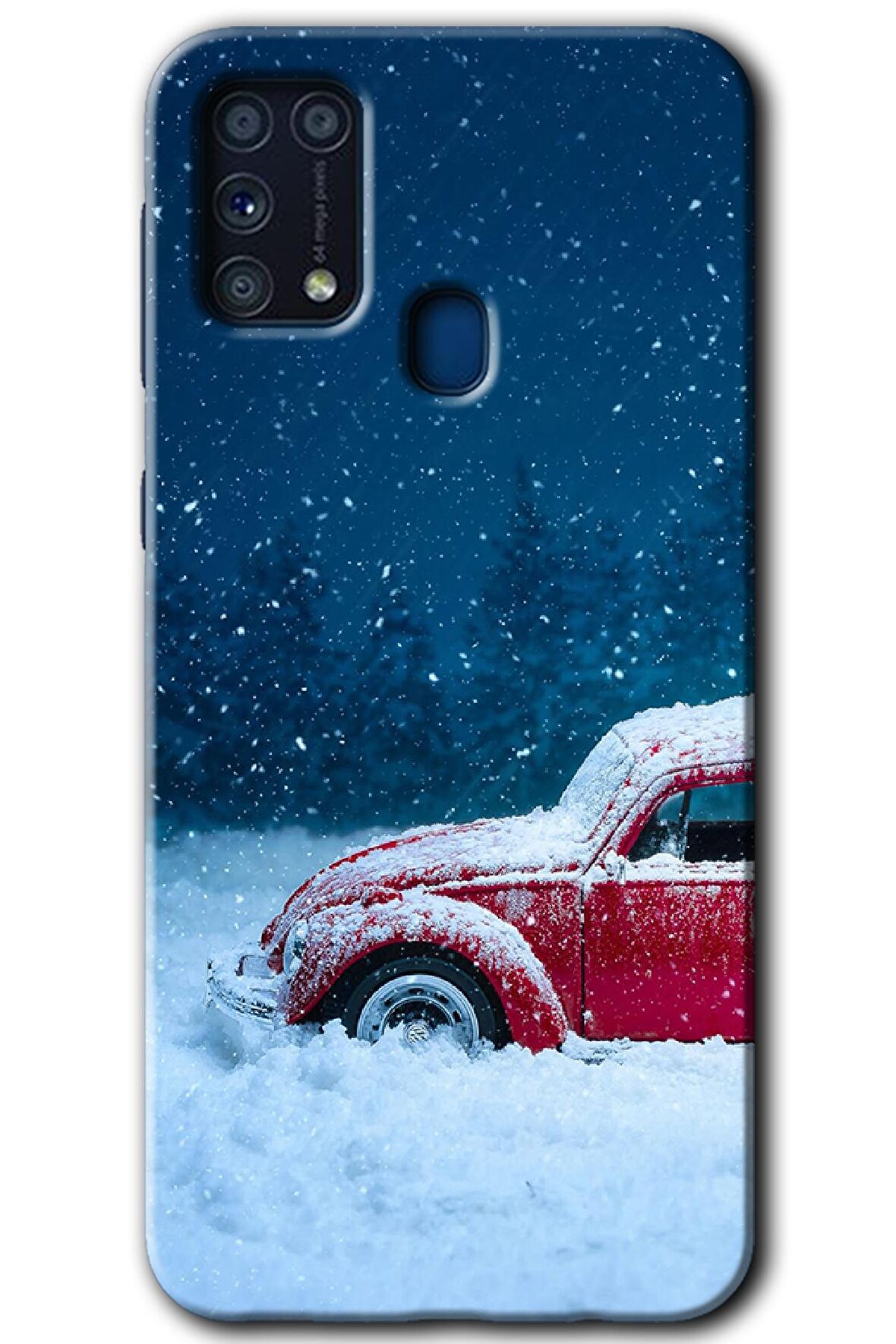 Galaxy M31 Kılıf HD Desen Baskılı Arka Kapak - Karlı Vosvos 