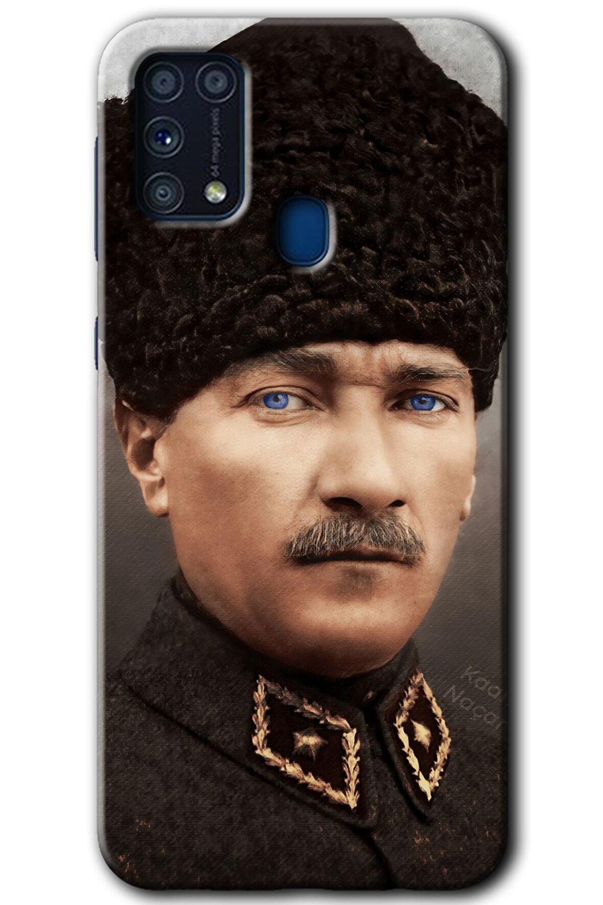 Galaxy M31 Kılıf HD Desen Baskılı Arka Kapak - Başkomutan Atatürk 