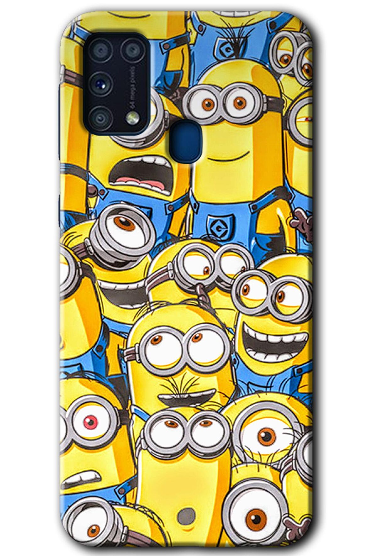 Galaxy M31 Kılıf HD Desen Baskılı Arka Kapak - Minion Ordusu 