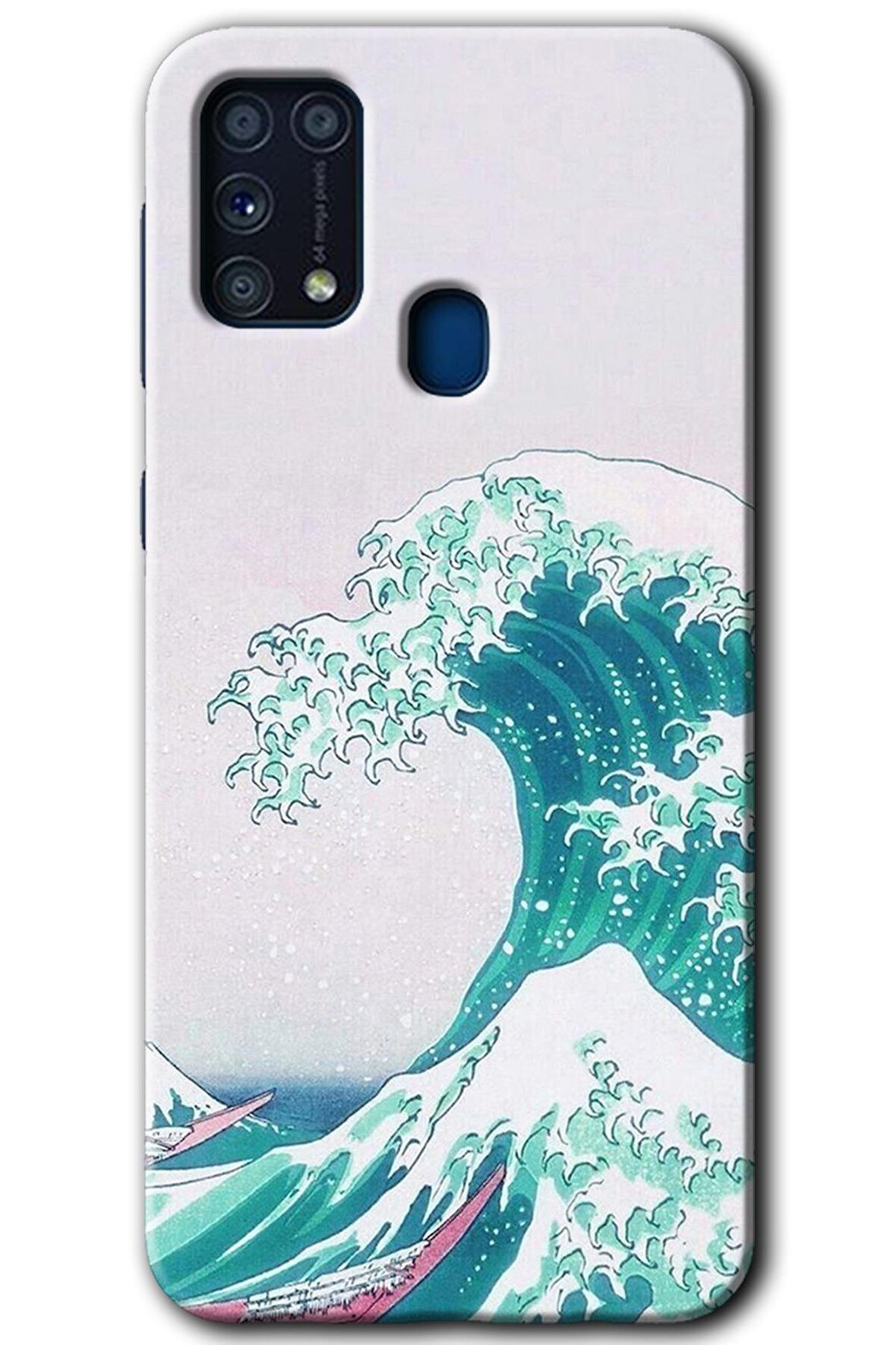 Galaxy M31 Kılıf HD Desen Baskılı Arka Kapak - Dalga 