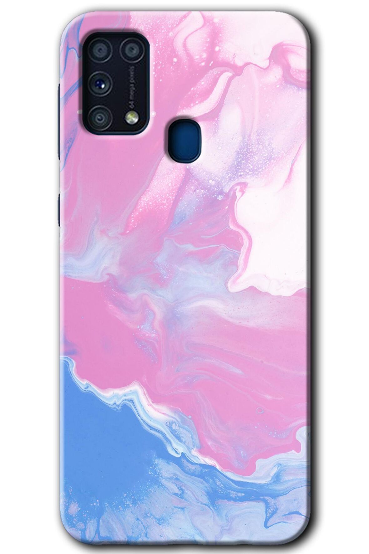 Galaxy M31 Kılıf HD Desen Baskılı Arka Kapak - Liquid Lekeler Art 