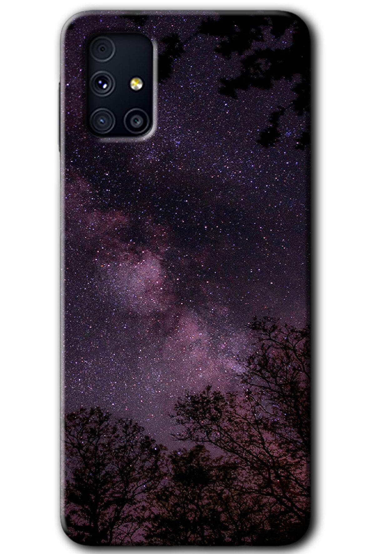 Galaxy M31s Kılıf HD Desen Baskılı Arka Kapak - Gece Galaksi 