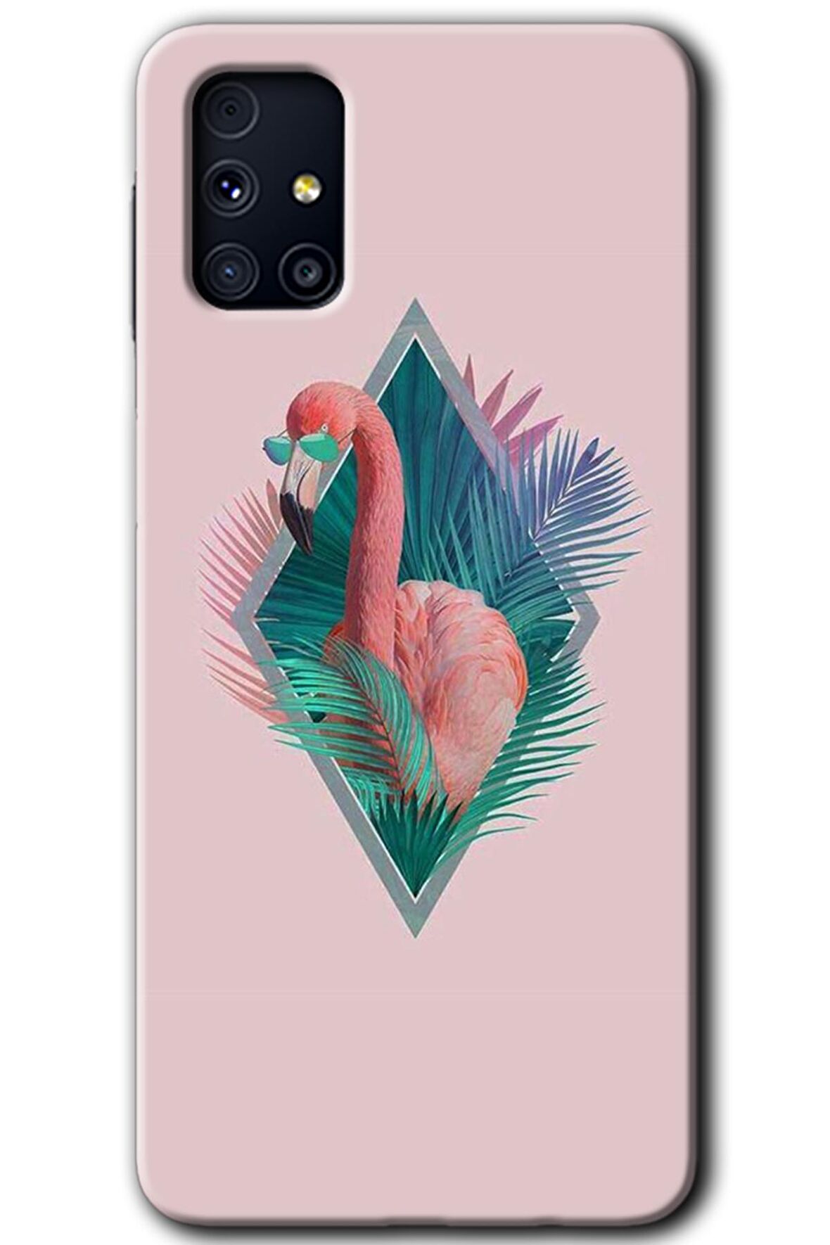 Galaxy M31s Kılıf HD Desen Baskılı Arka Kapak - Flamingo 