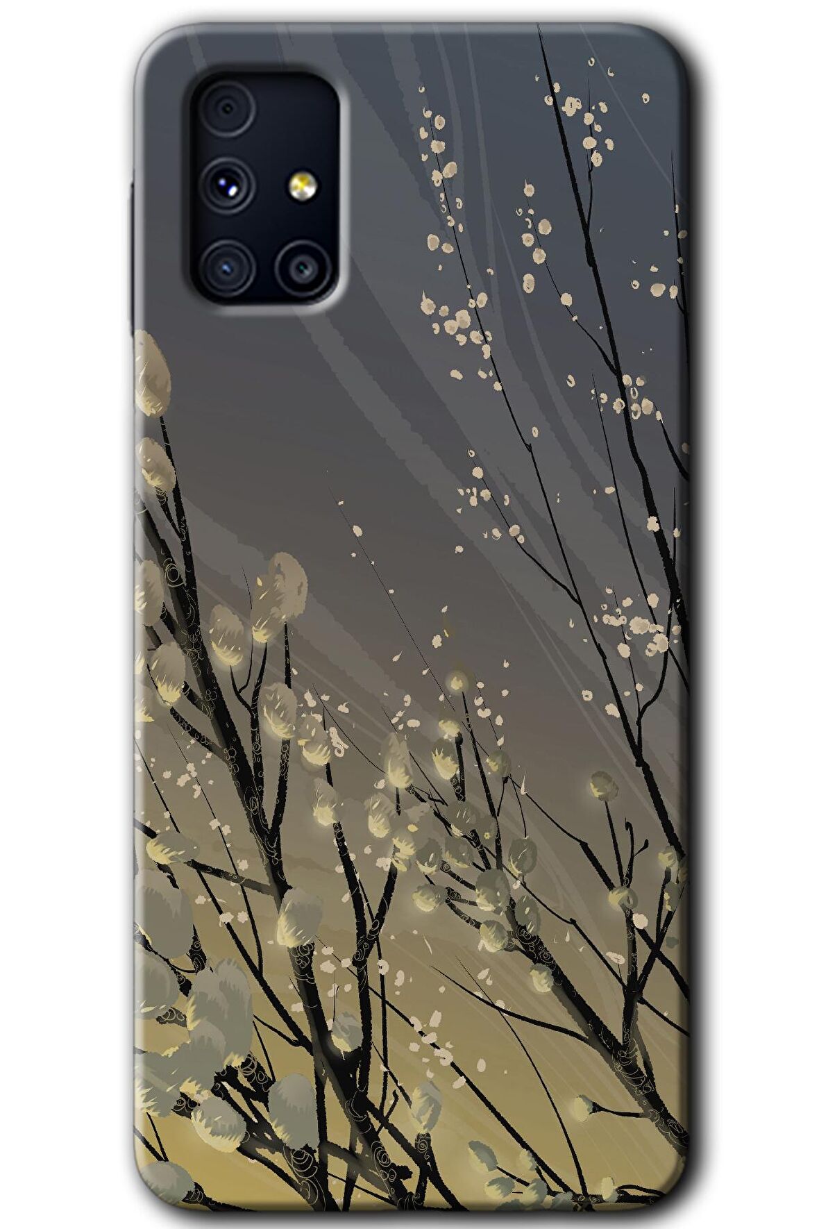 Galaxy M31s Kılıf HD Desen Baskılı Arka Kapak - Branches Flowers 