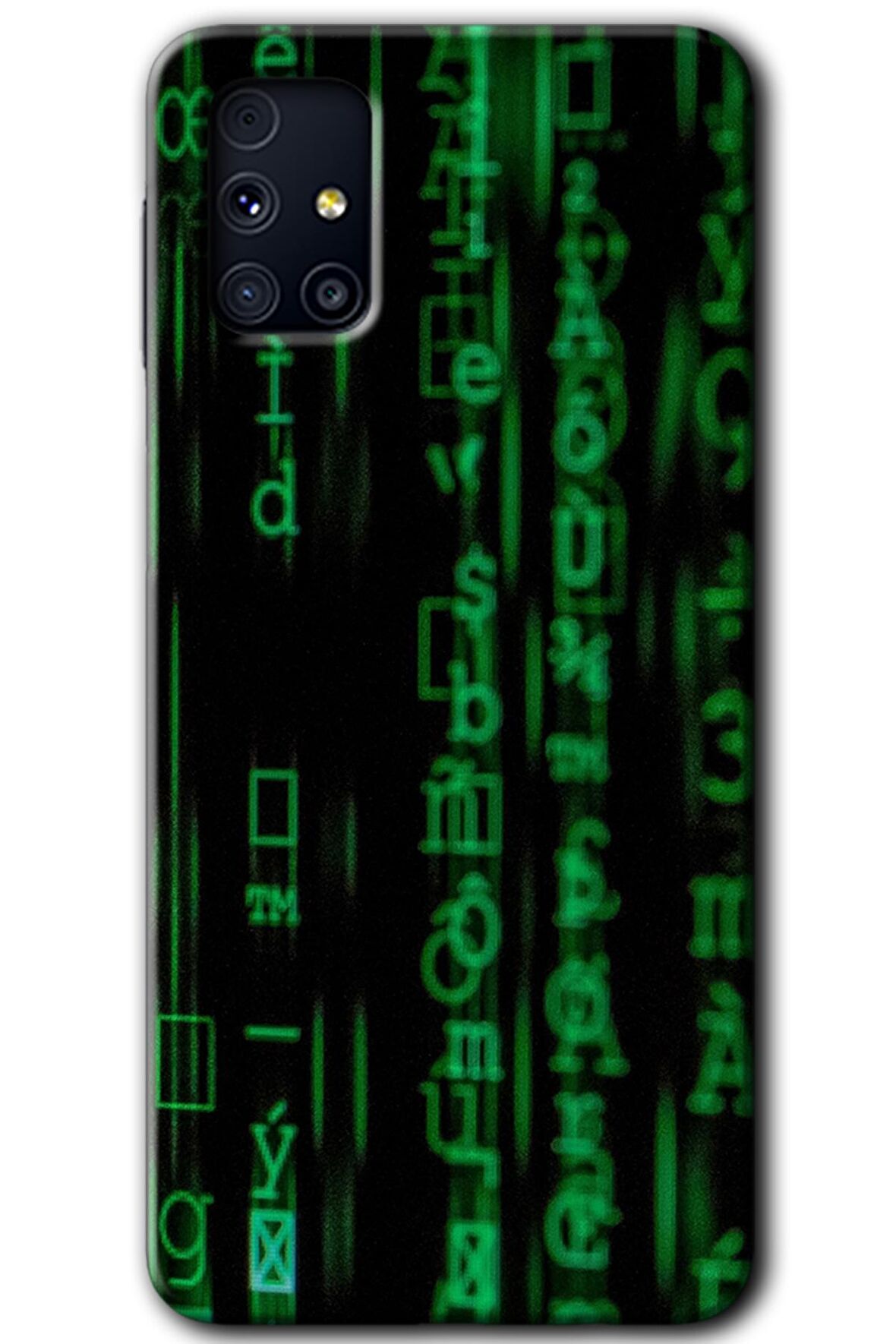 Galaxy M31s Kılıf HD Desen Baskılı Arka Kapak - Matrix 